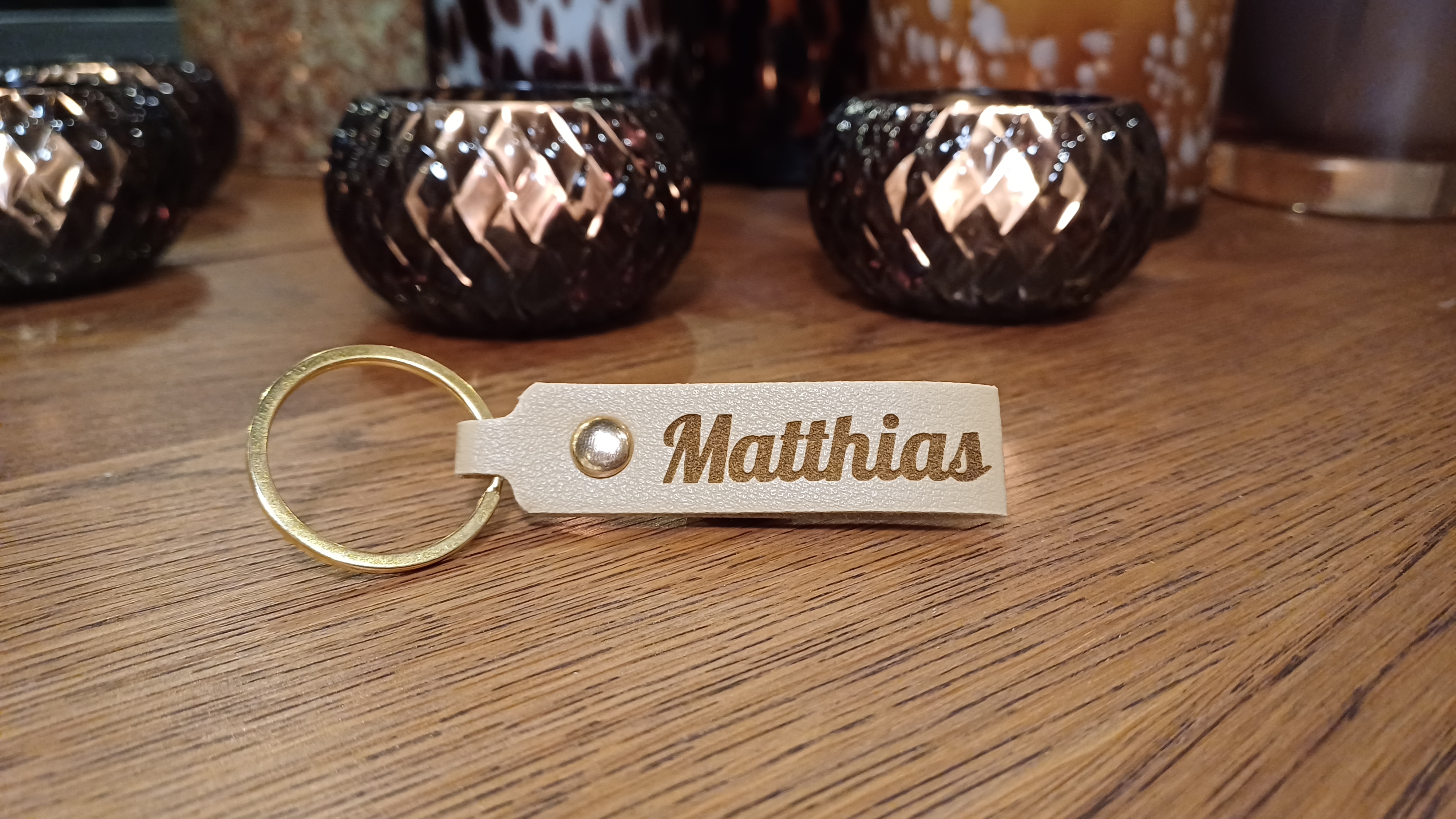 Porte-clés personnalisable en cuir