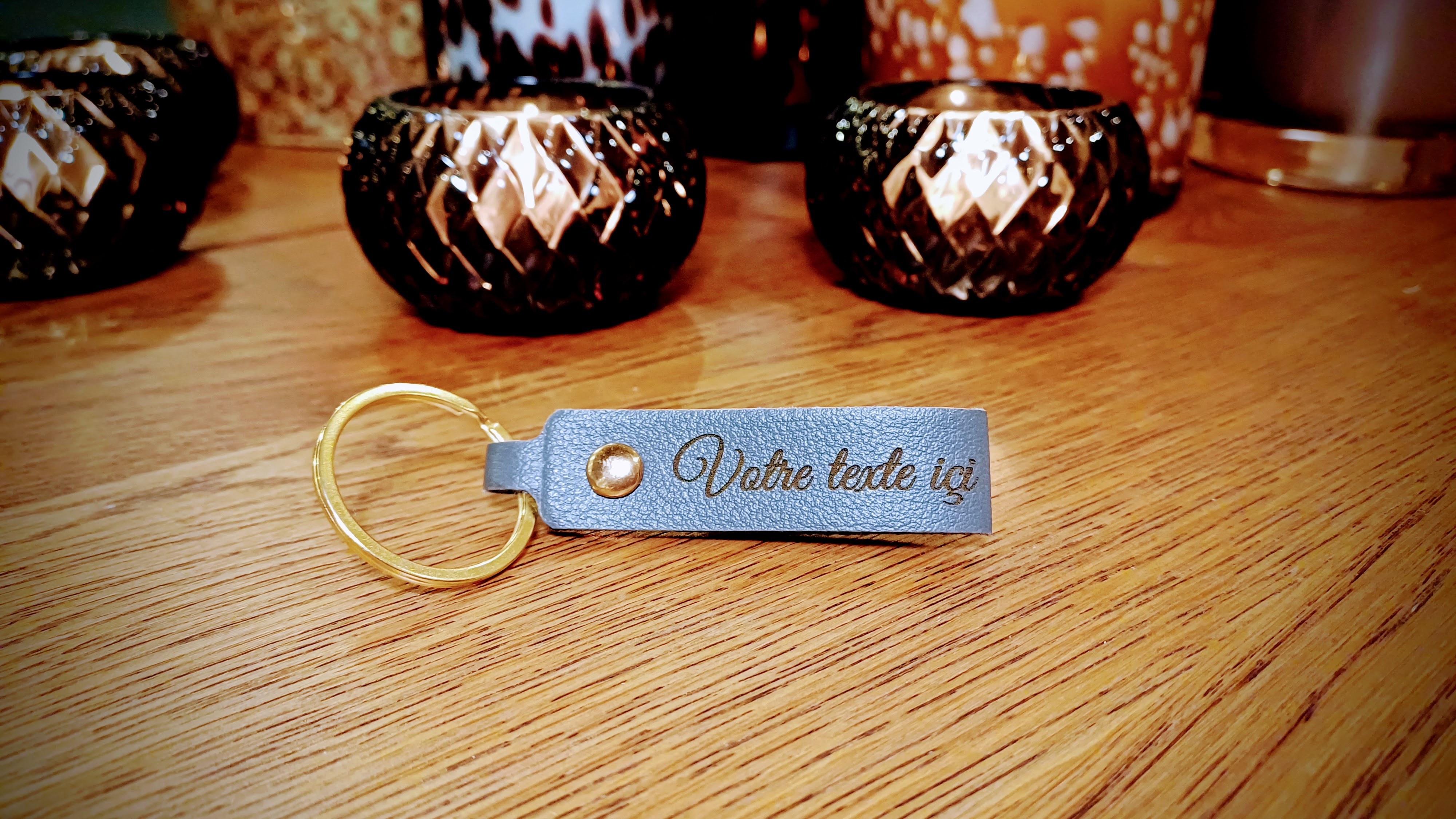 Porte-clés personnalisable en cuir