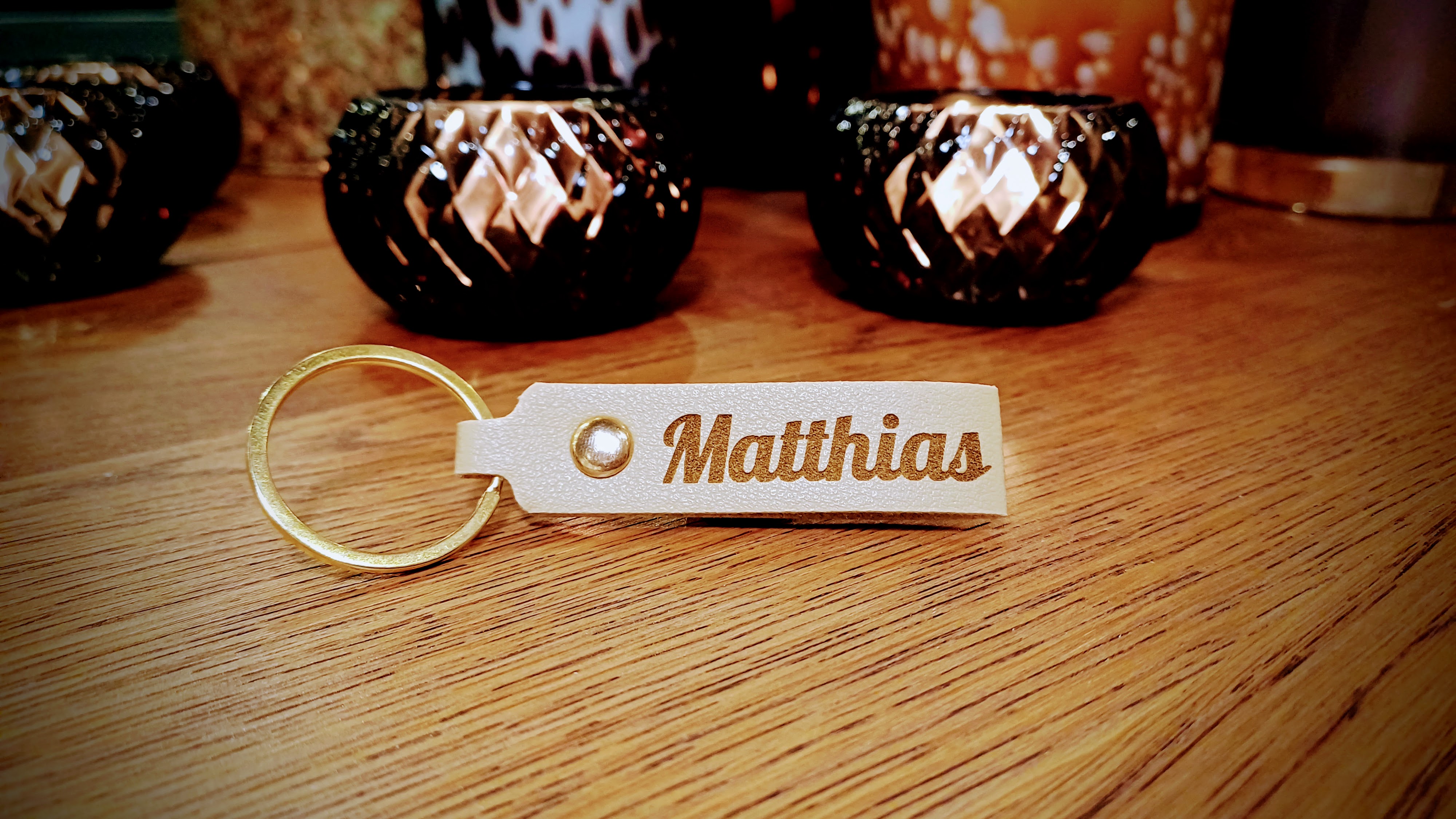 Porte-clés personnalisable en cuir