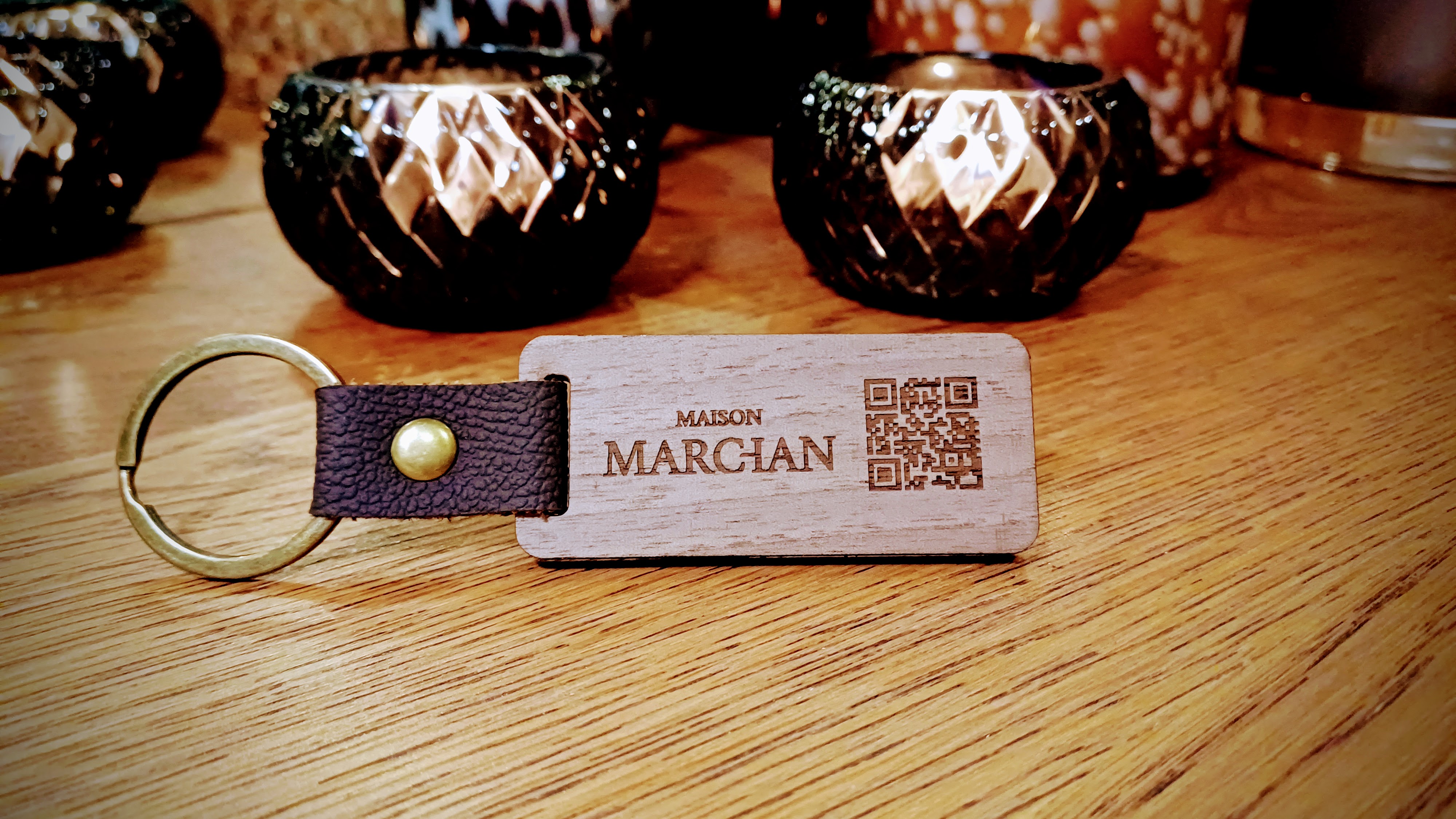 Porte-clés personnalisable en bois