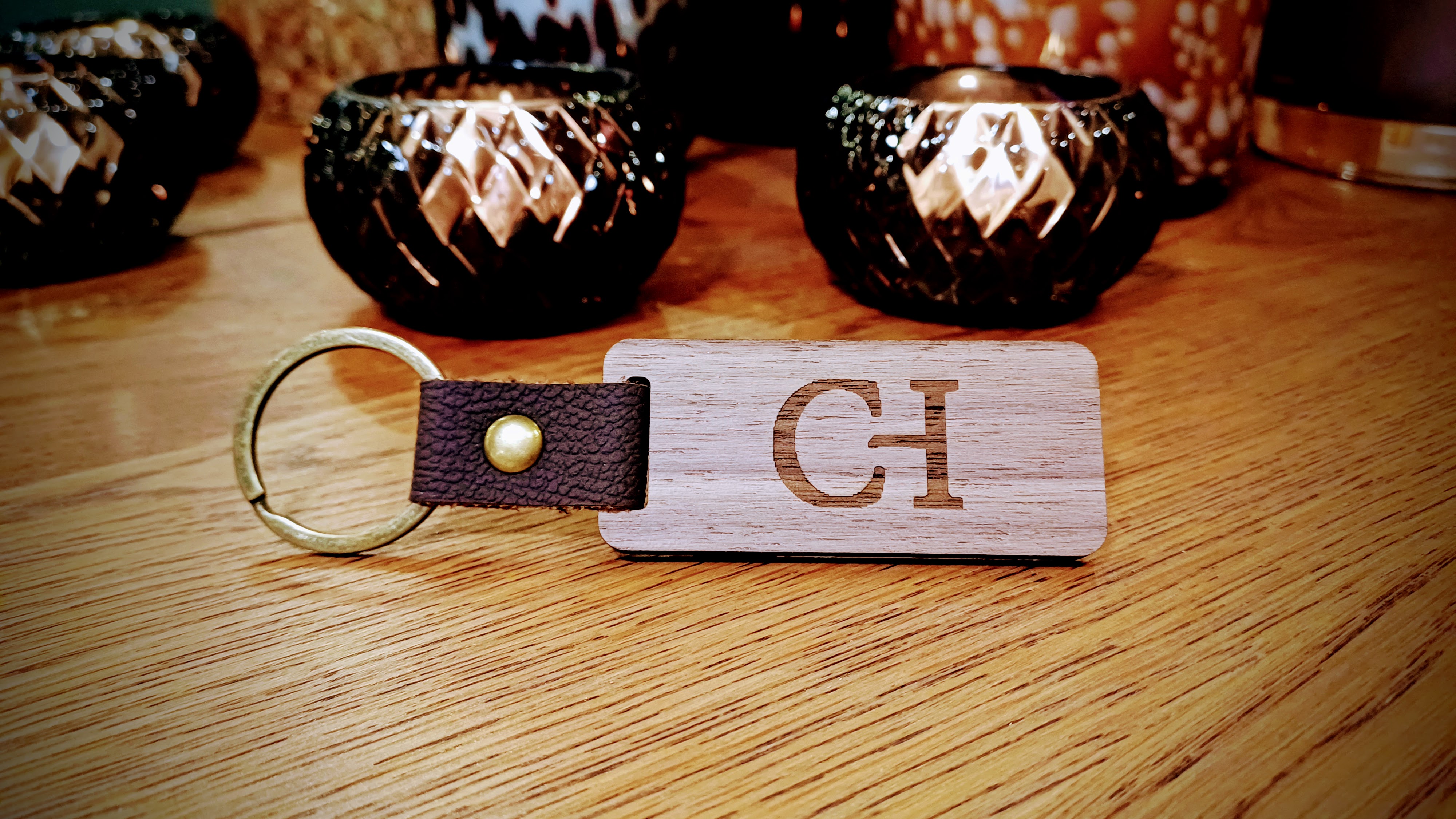 Porte-clés personnalisable en bois