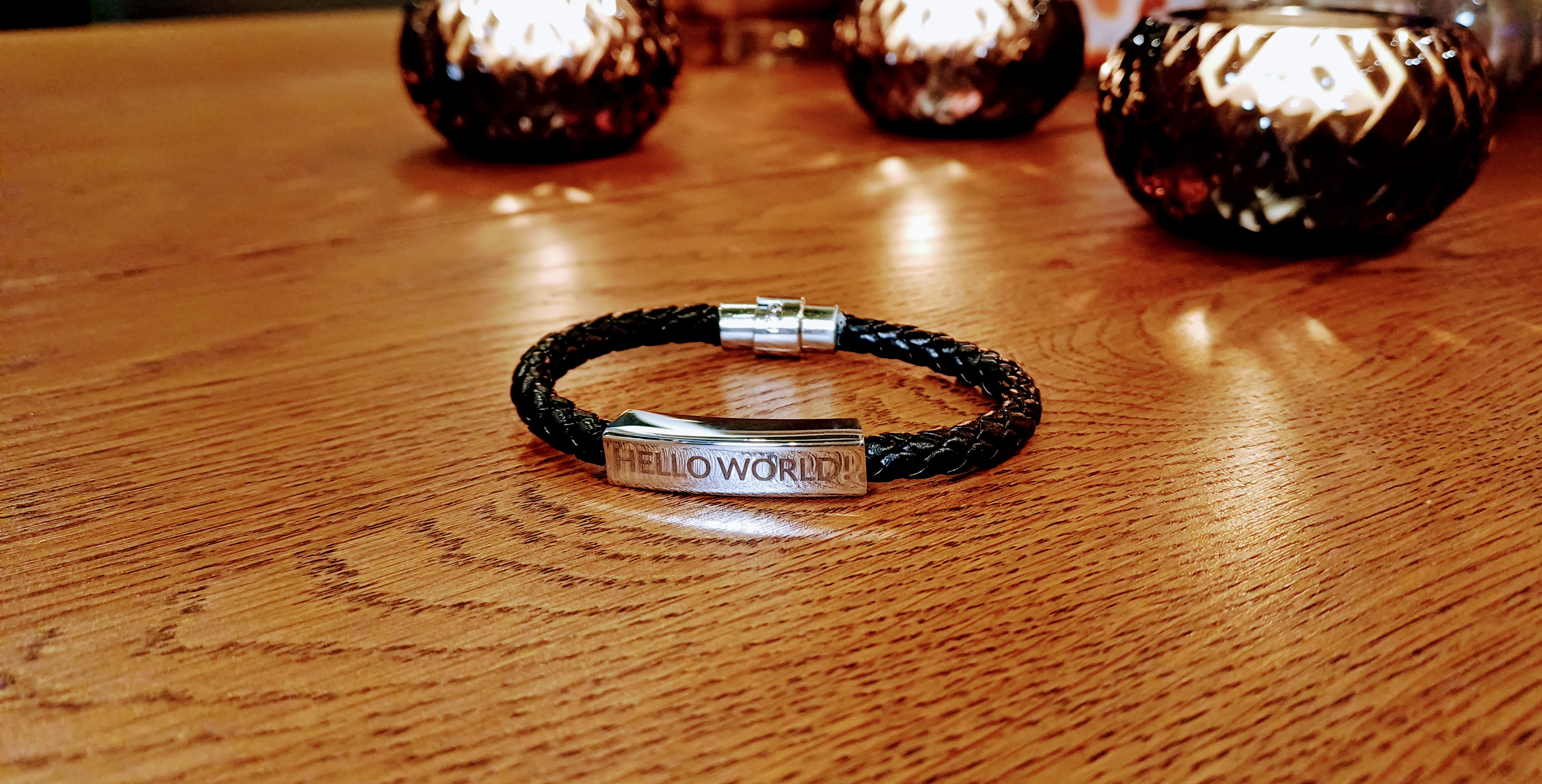 Bracelet en cuir végan tressé