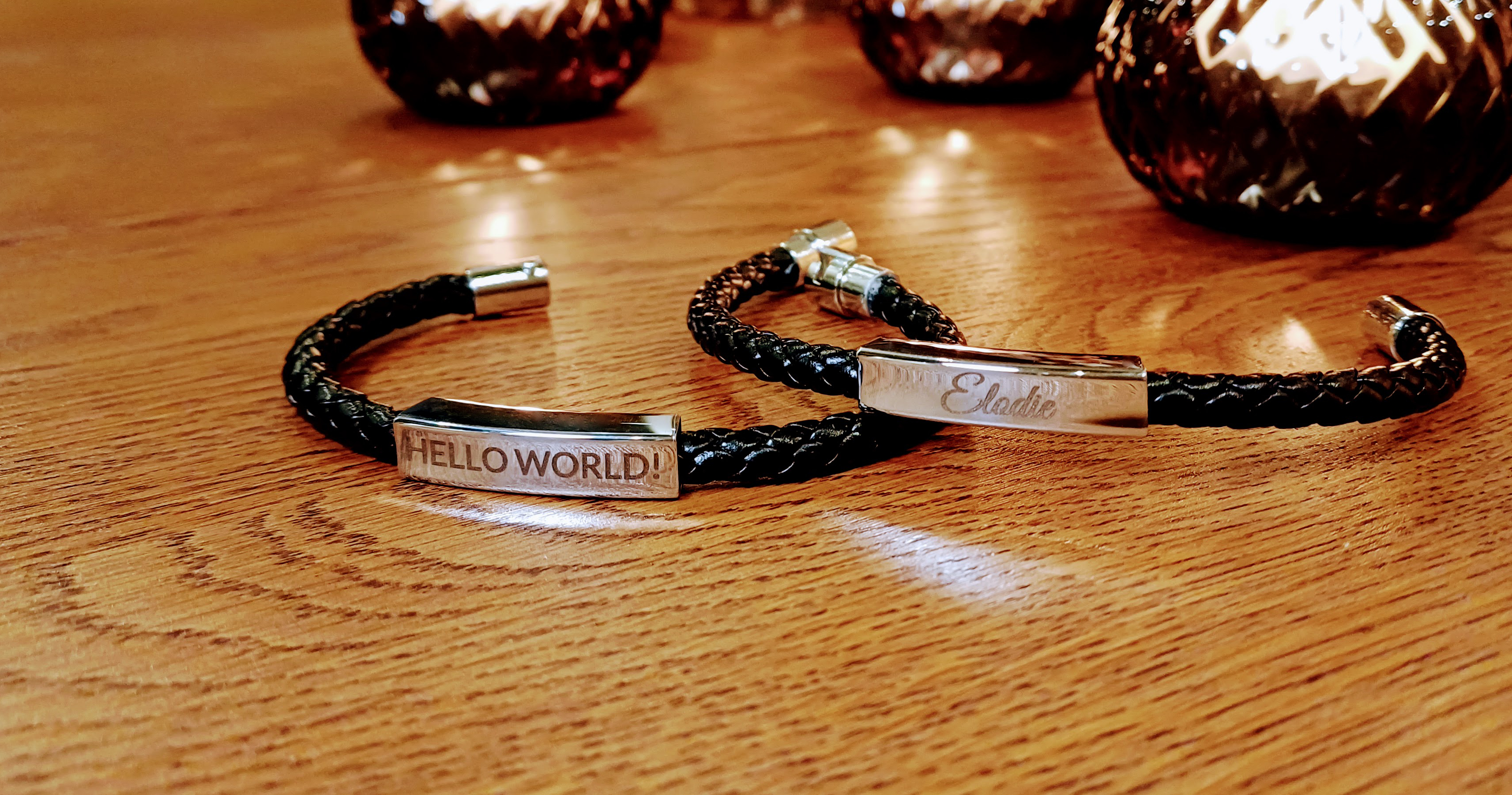 Bracelet en cuir végan tressé