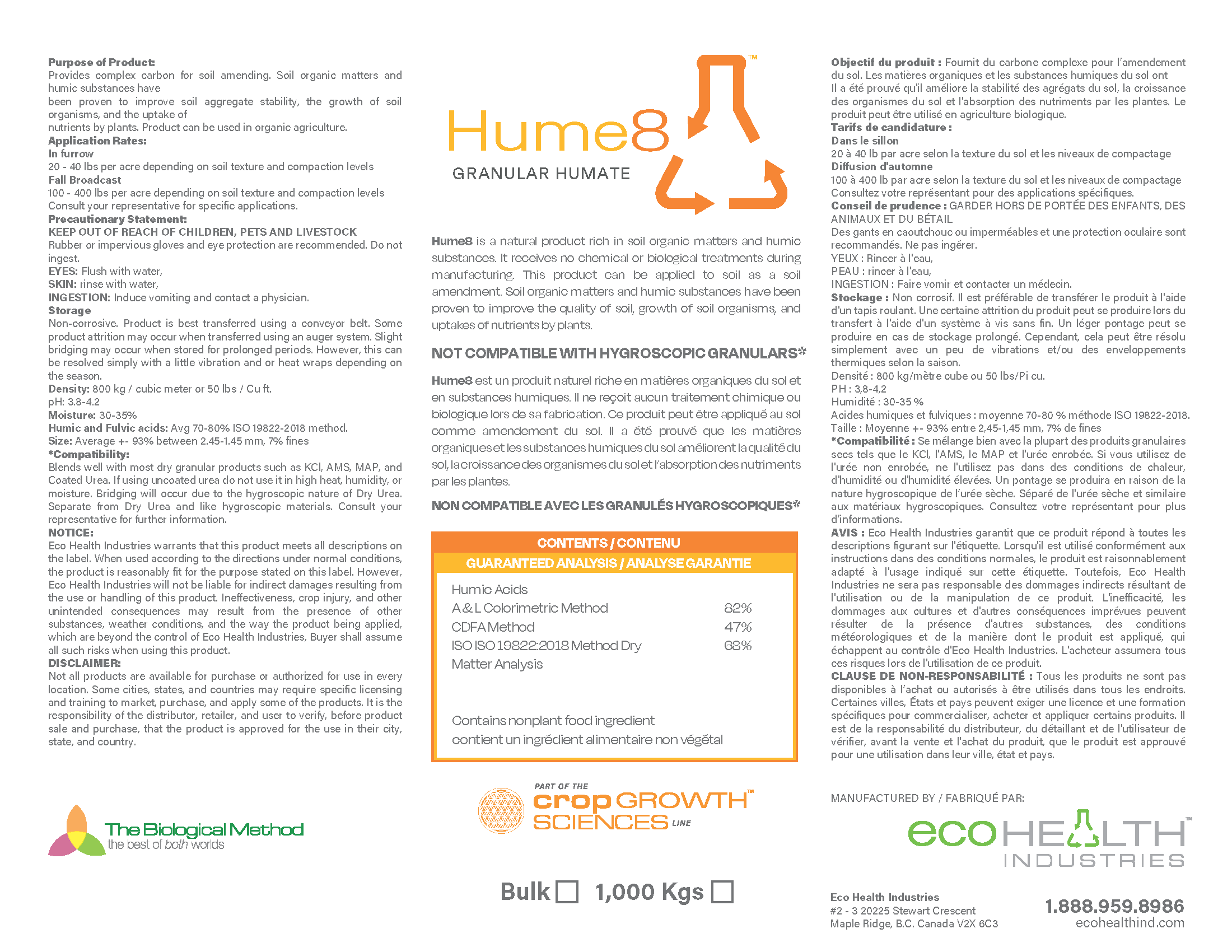 Hume8 Granular Humate 