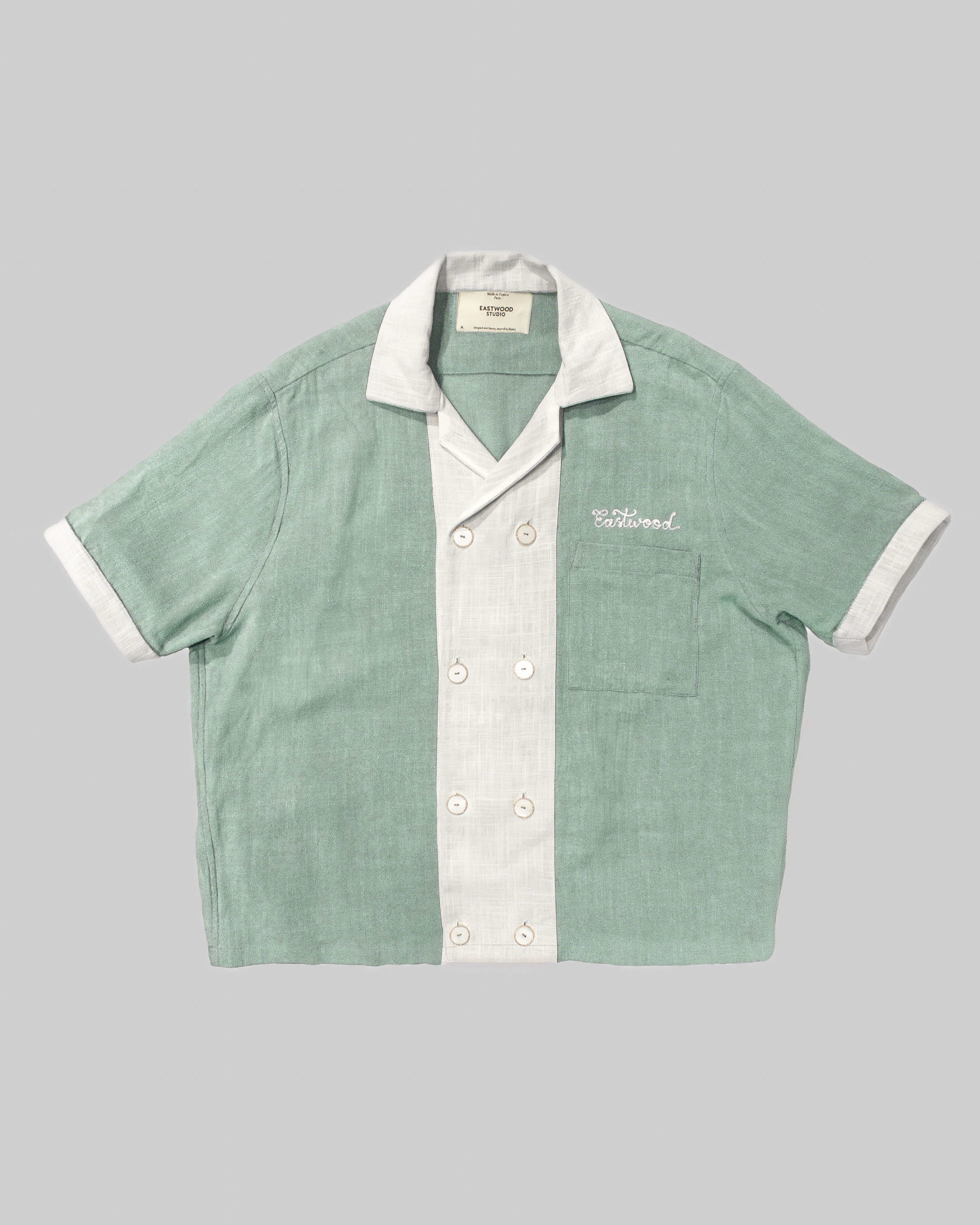 CHEMISE RESEARCH CLUB - VERT PASTEL