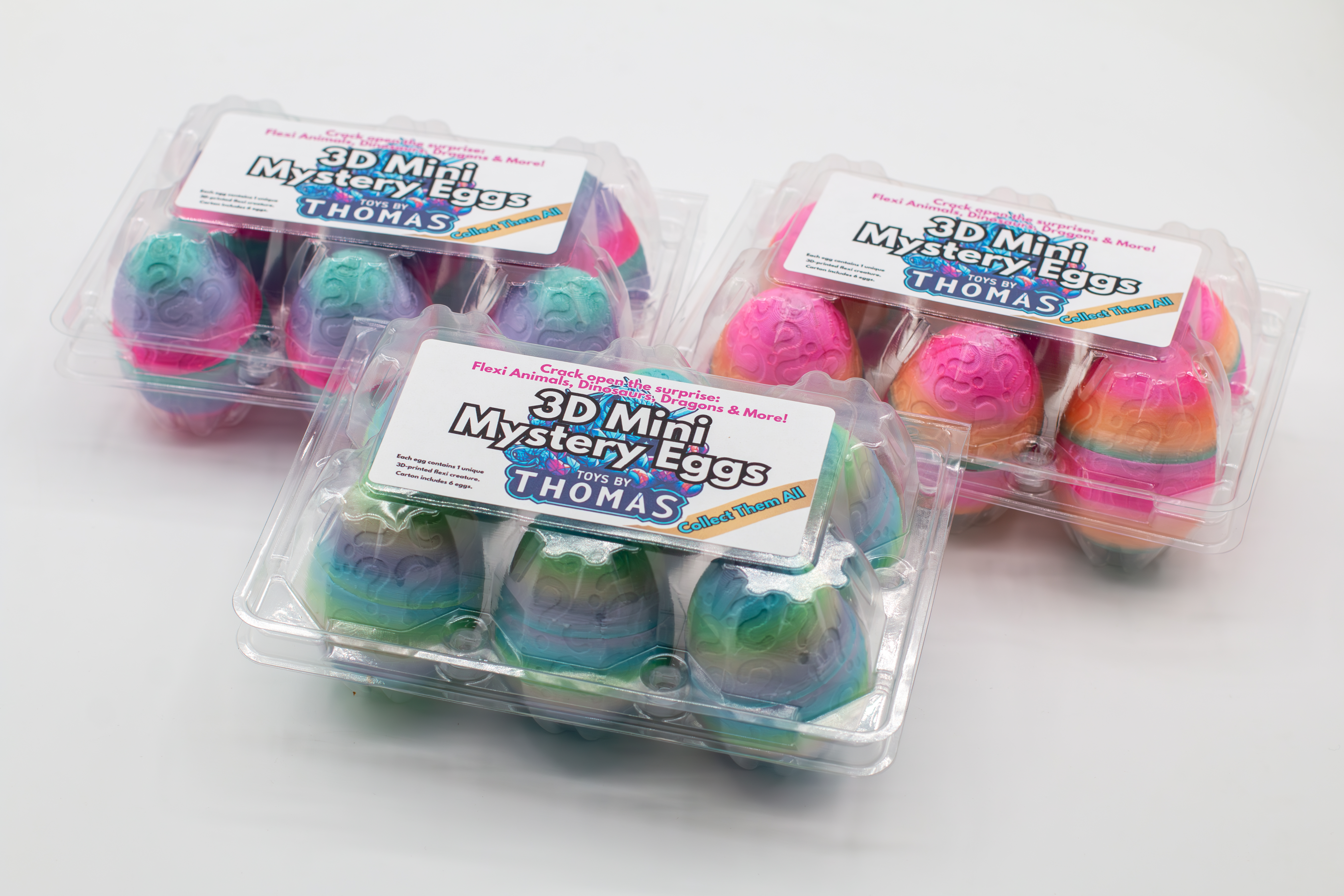 3D Mystery Egg Carton (6pk)