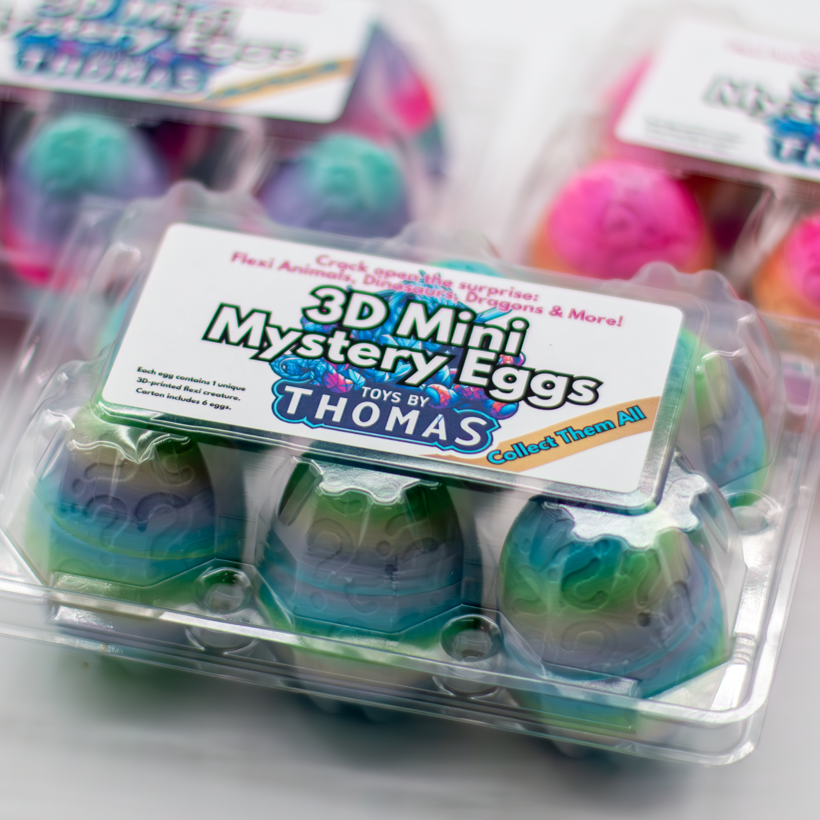 3D Mystery Egg Carton (6pk)