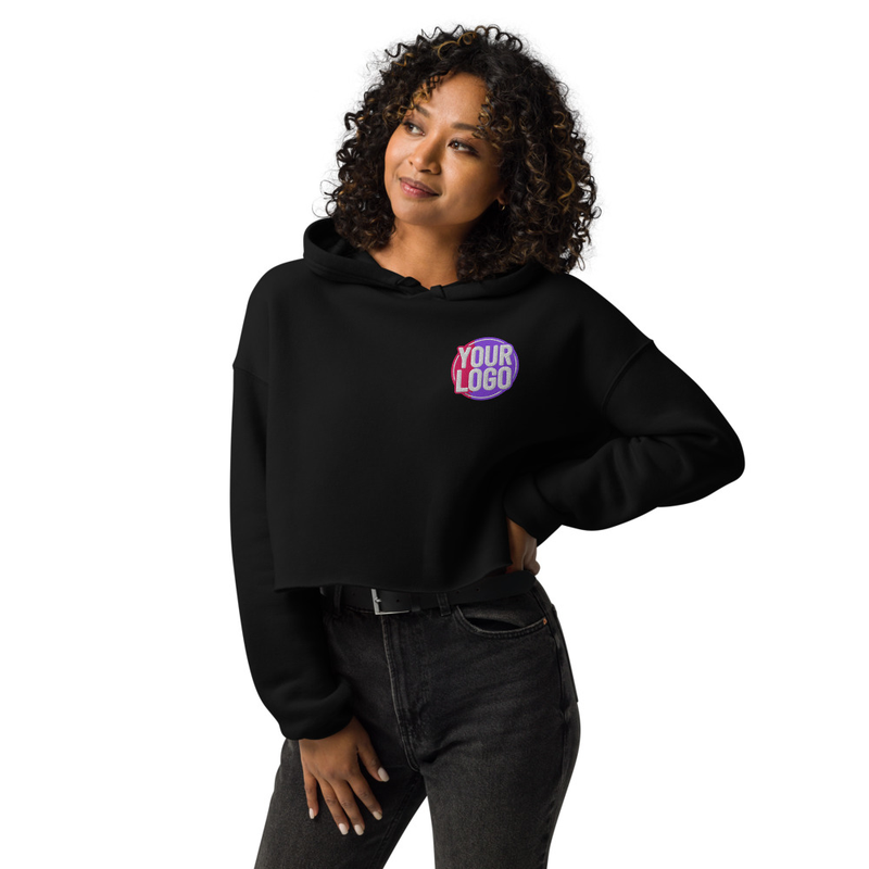 Custom Logo Cropped Hoodie