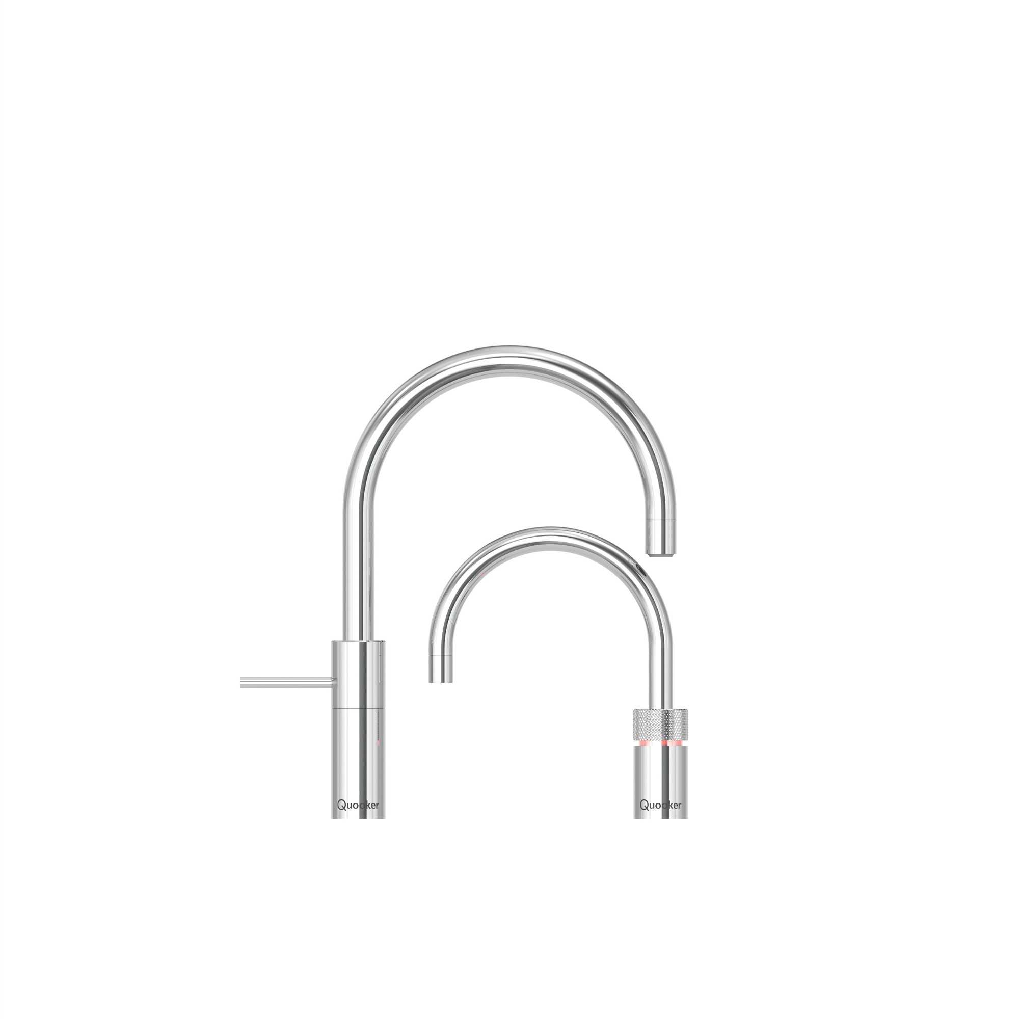 Quooker Nordic Round Twin Taps Chrome