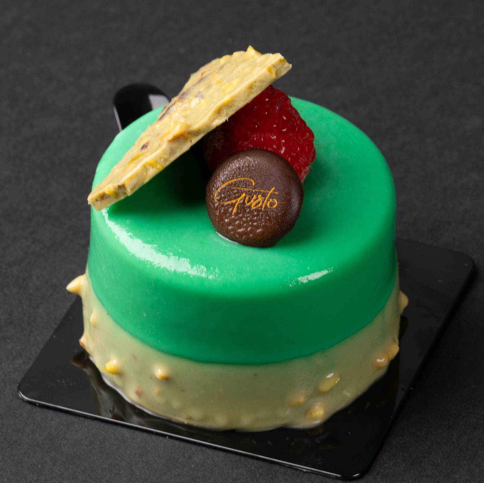 pistacchio e lamponi