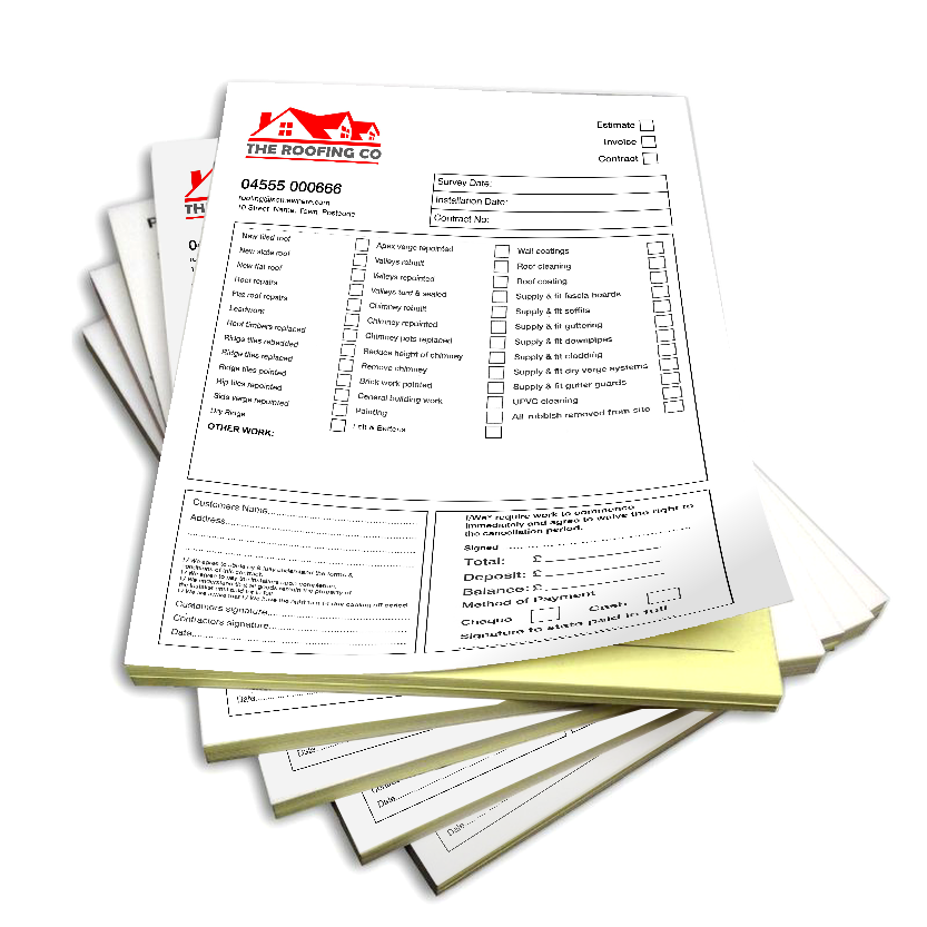 A5 3 part NCR Pads