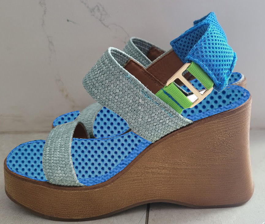 ocean wedge platform sandal blue