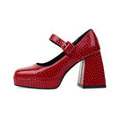 Croc-Patterned Platform Heel