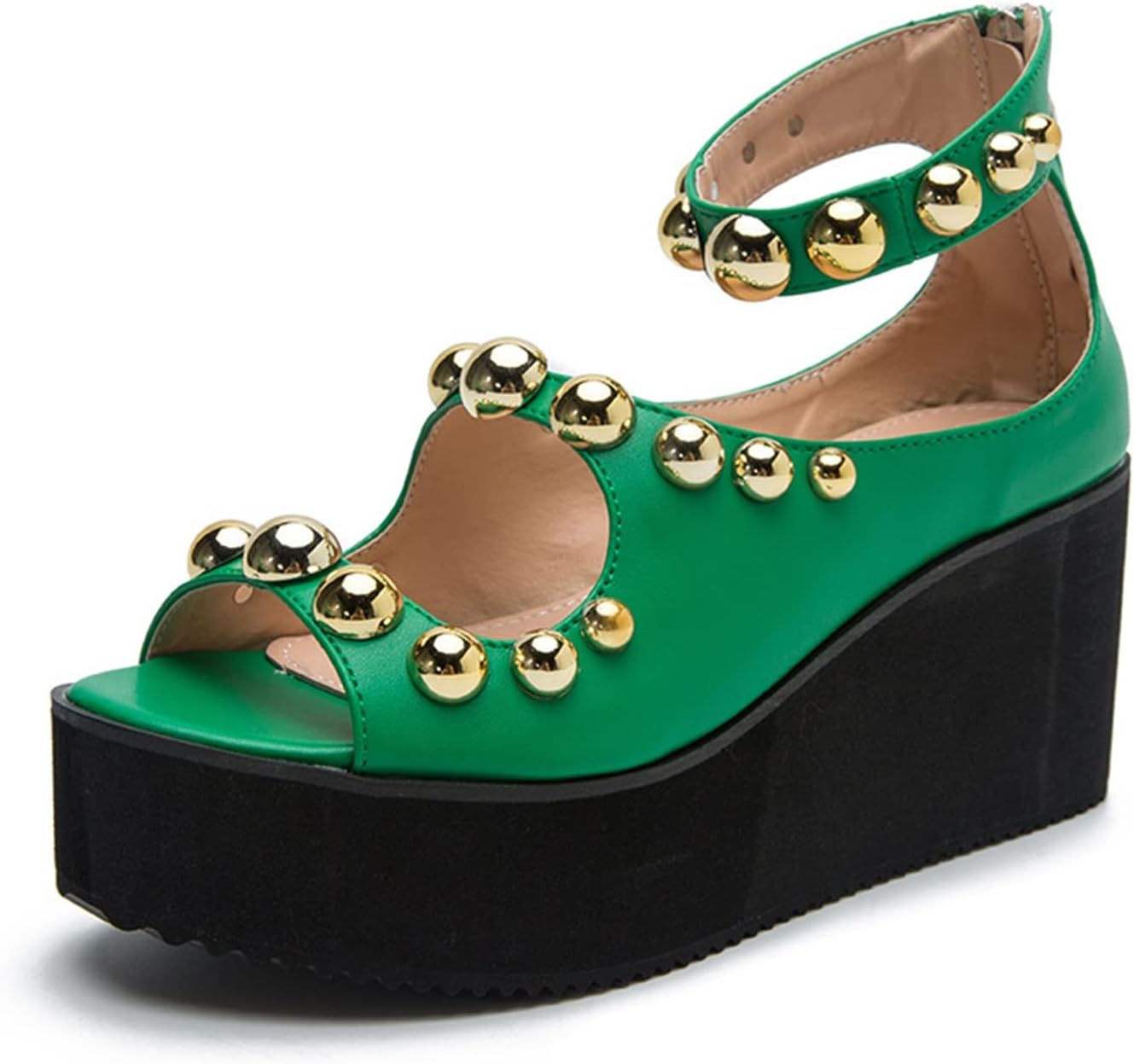 Green Platform Sandals