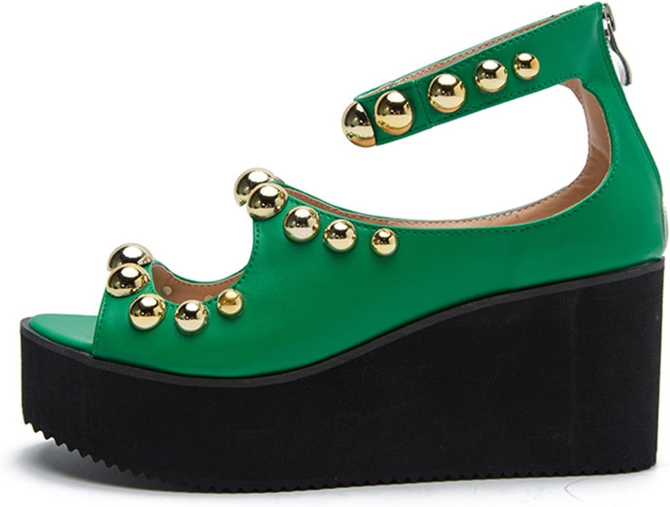 Green Platform Sandals