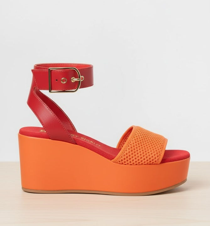 Turquoise and Blue Platform Sandal