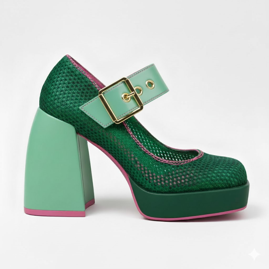 TOV Green Block Heel BY SIGALIT