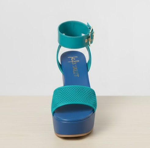 Turquoise and Blue Platform Sandal