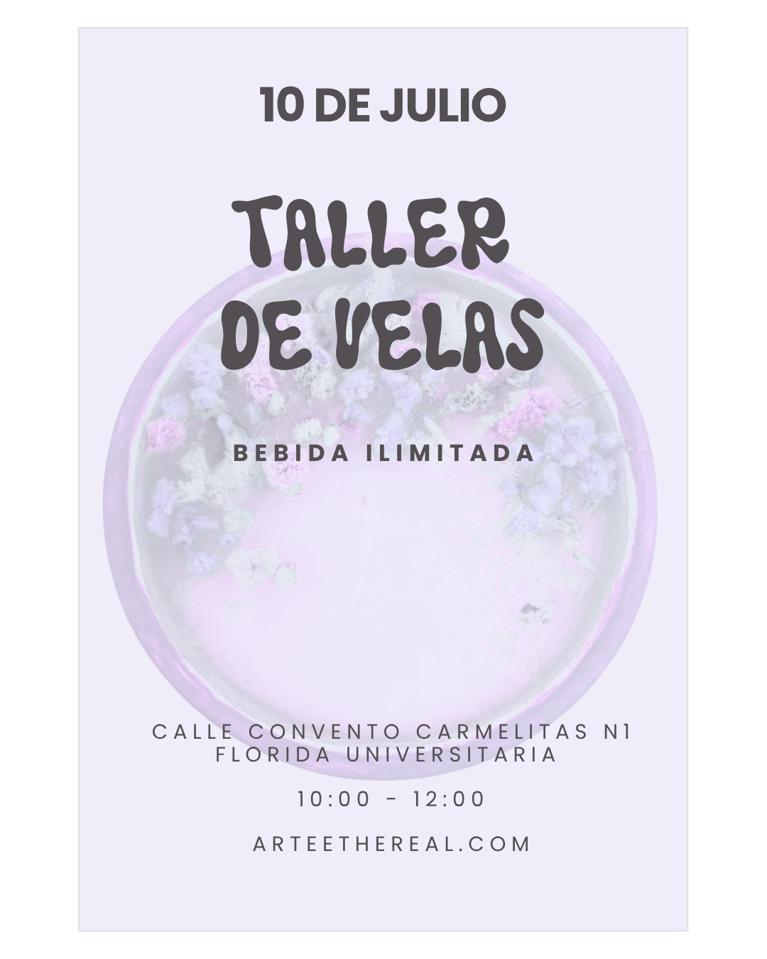 TALLER DE VELAS 10 DE JULIO