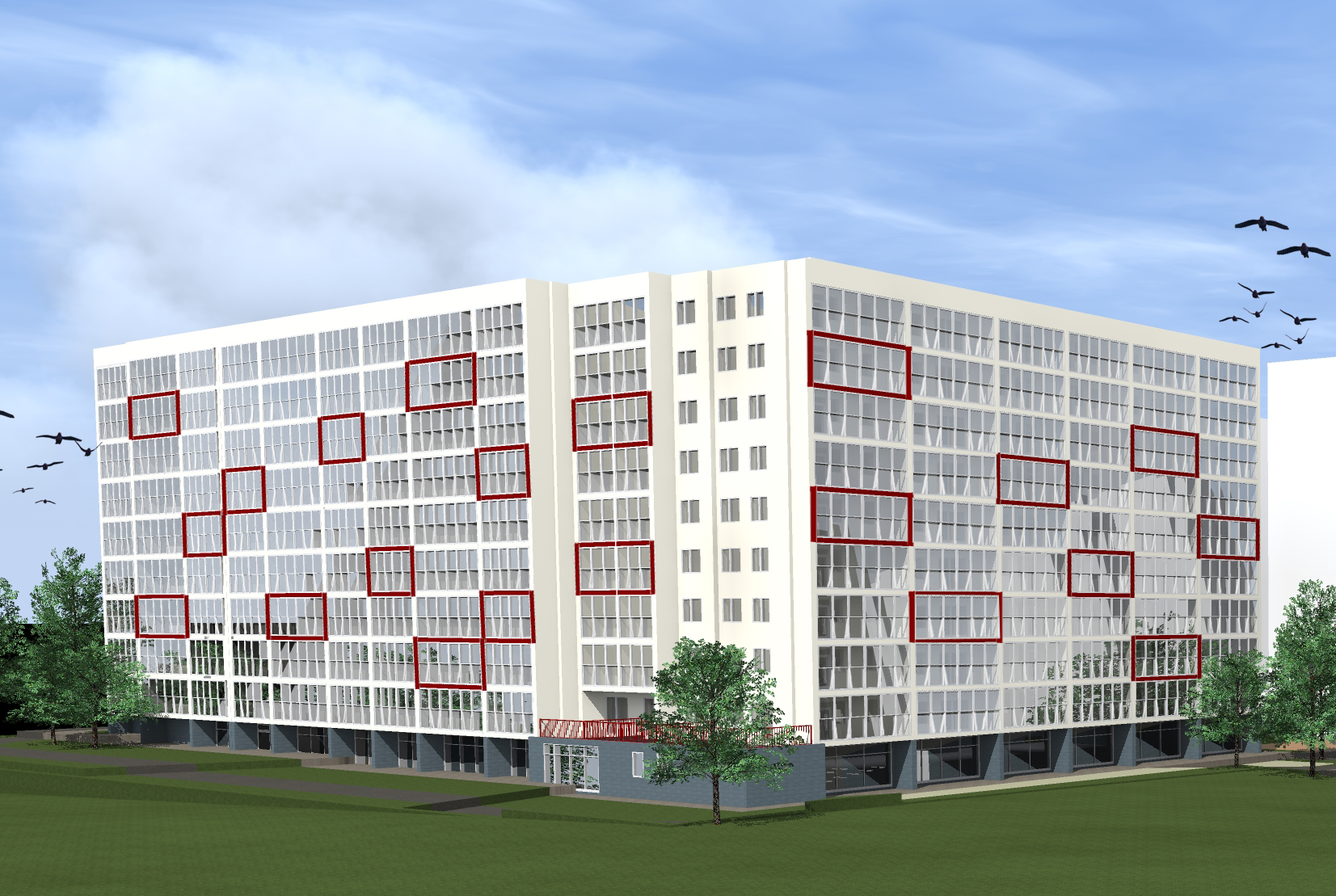 2-jų kambarių butai - 55,80-55,95 kv. m.