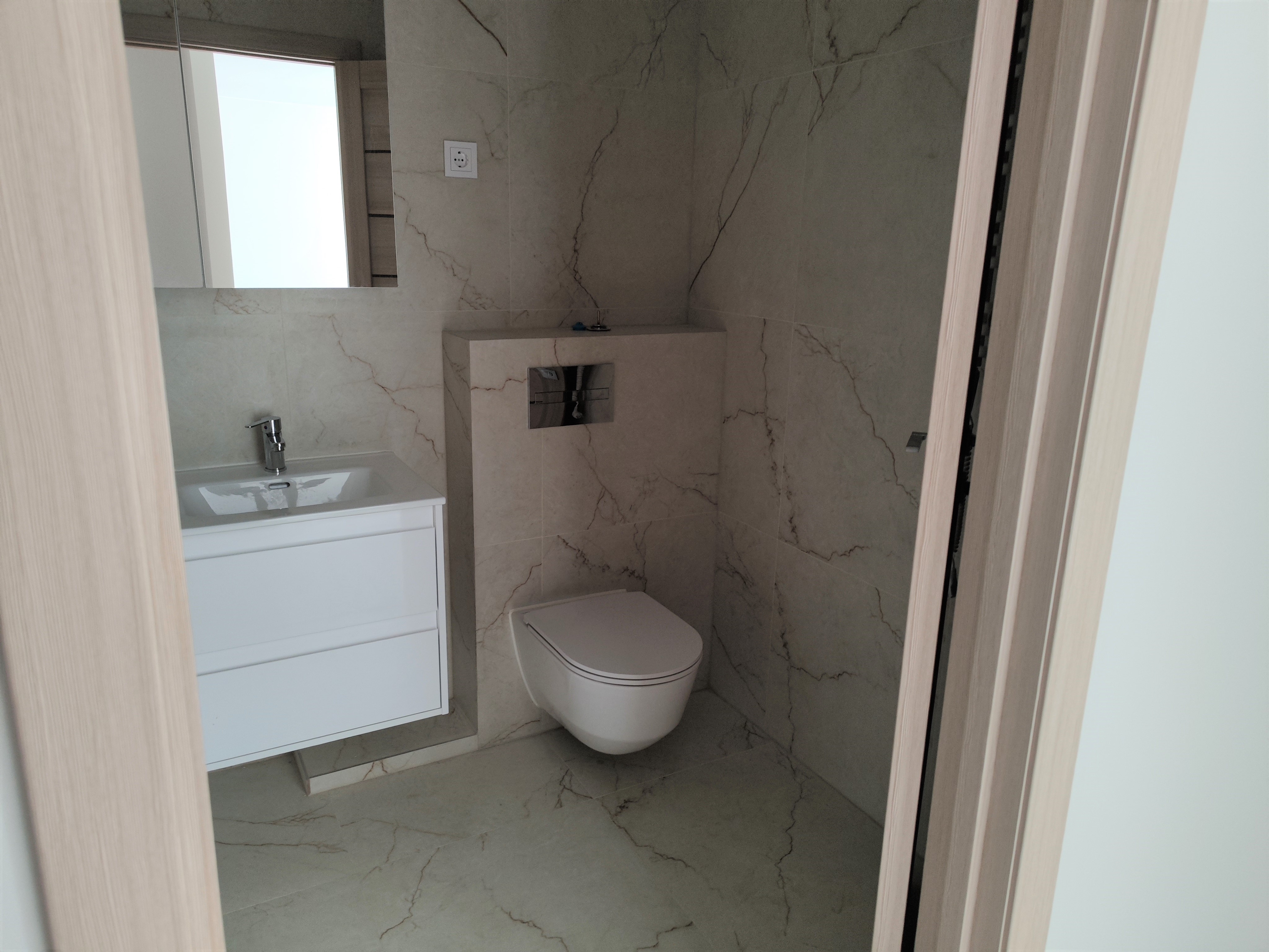 Įrengtas 2-jų kambarių naujas butas - 46,00 kv. m.