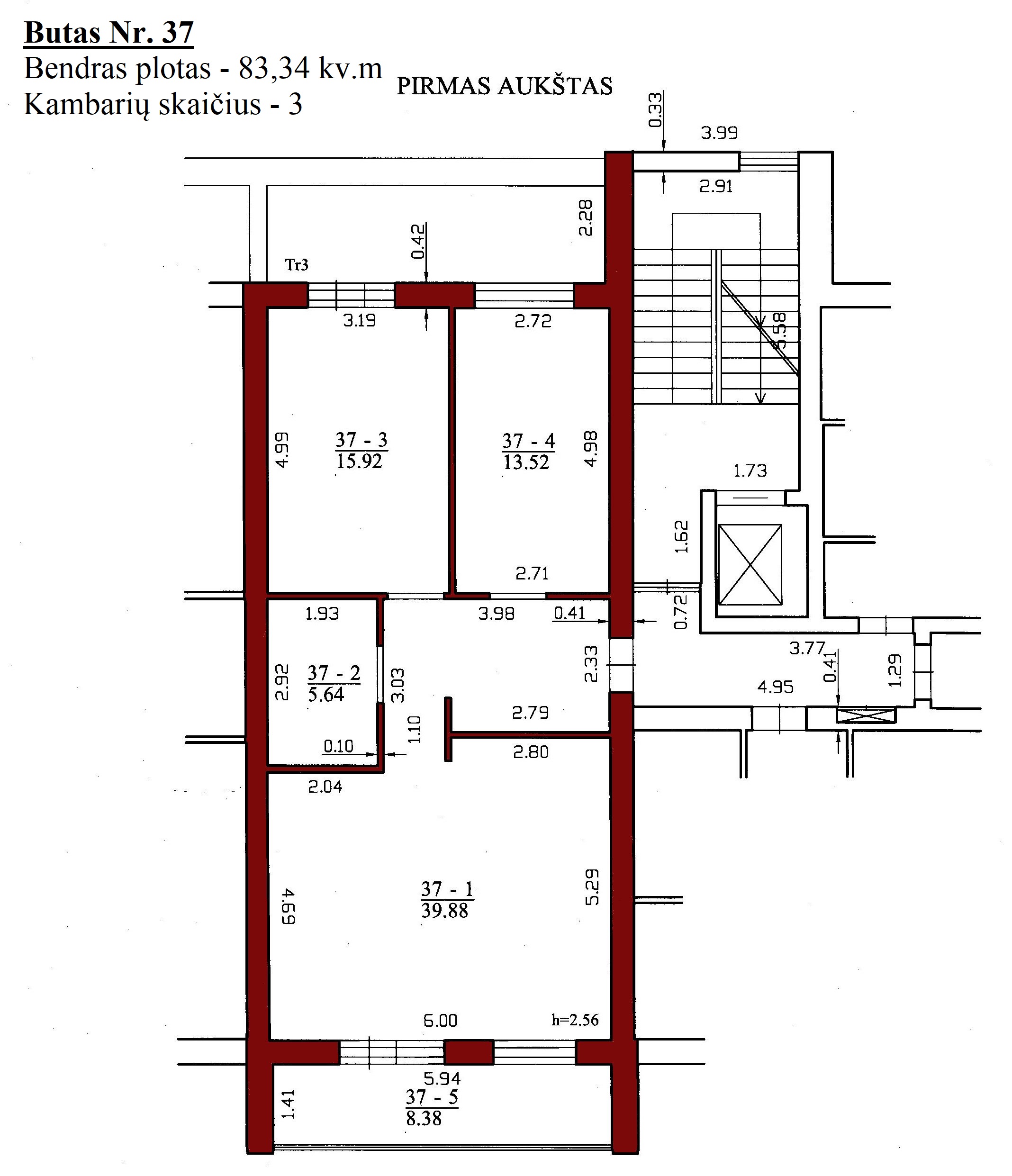 3k butas - Leičių g. 19-37
