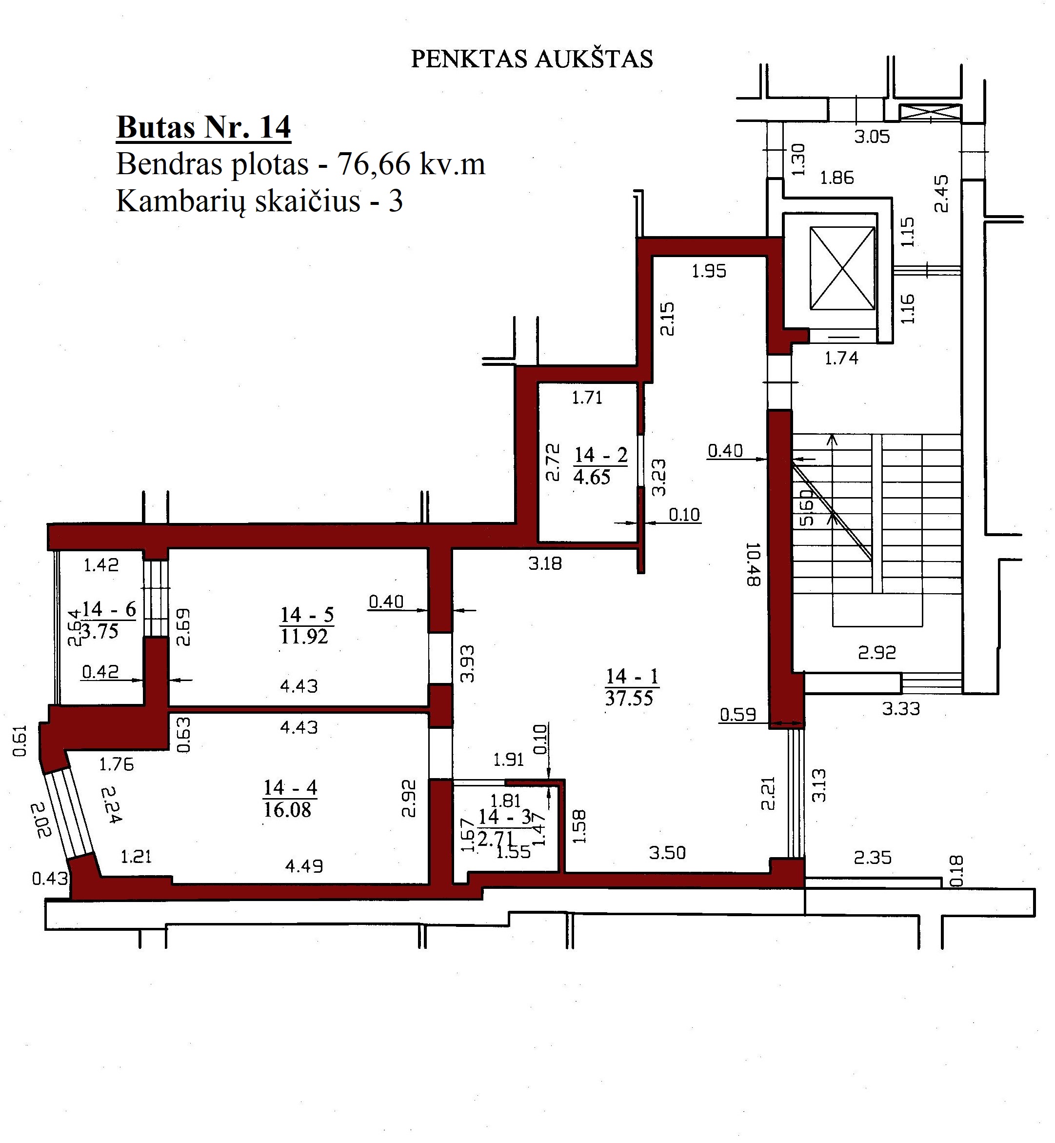 3k butas - Leičių g. 19-14