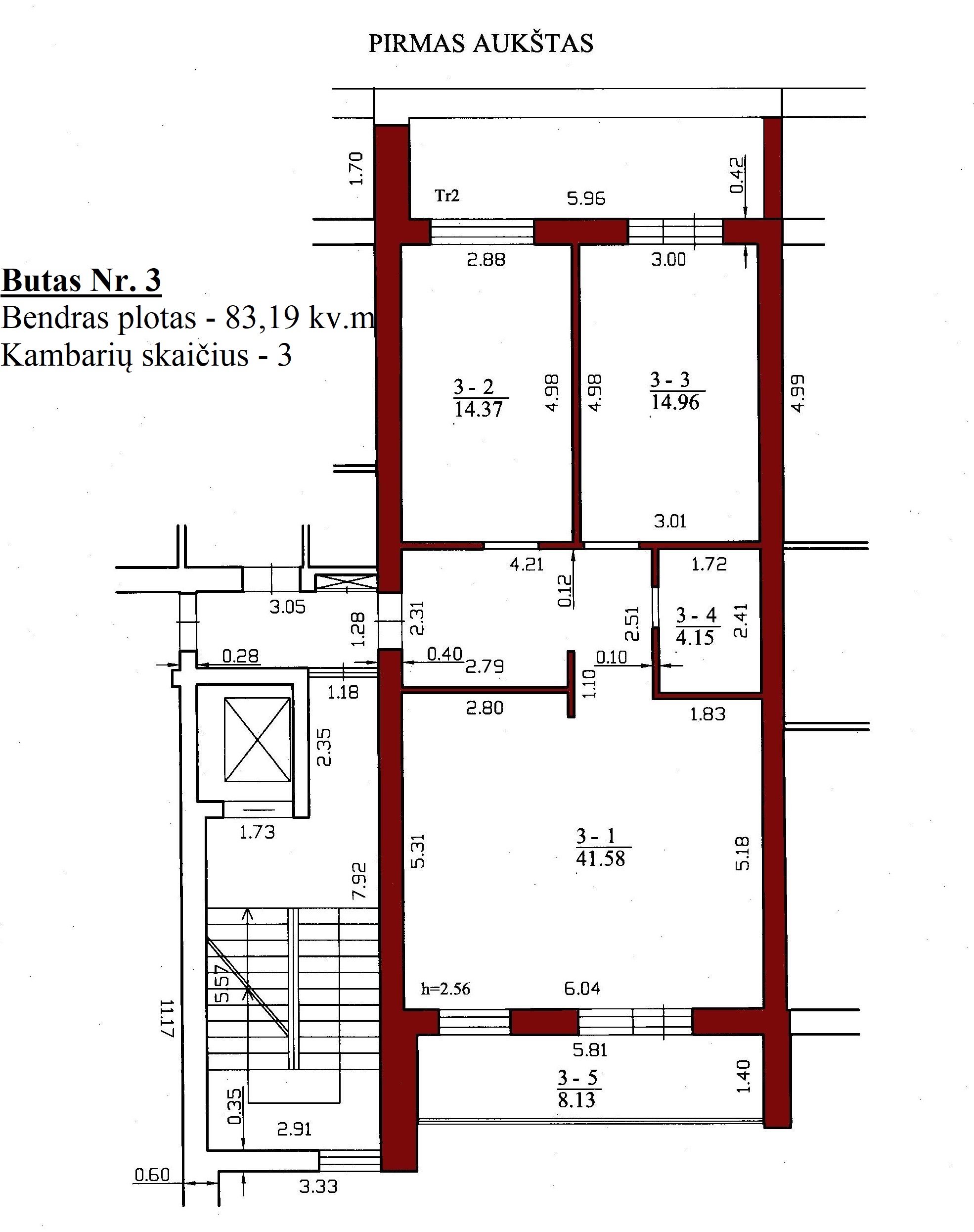 3k butas - Leičių g. 19-3