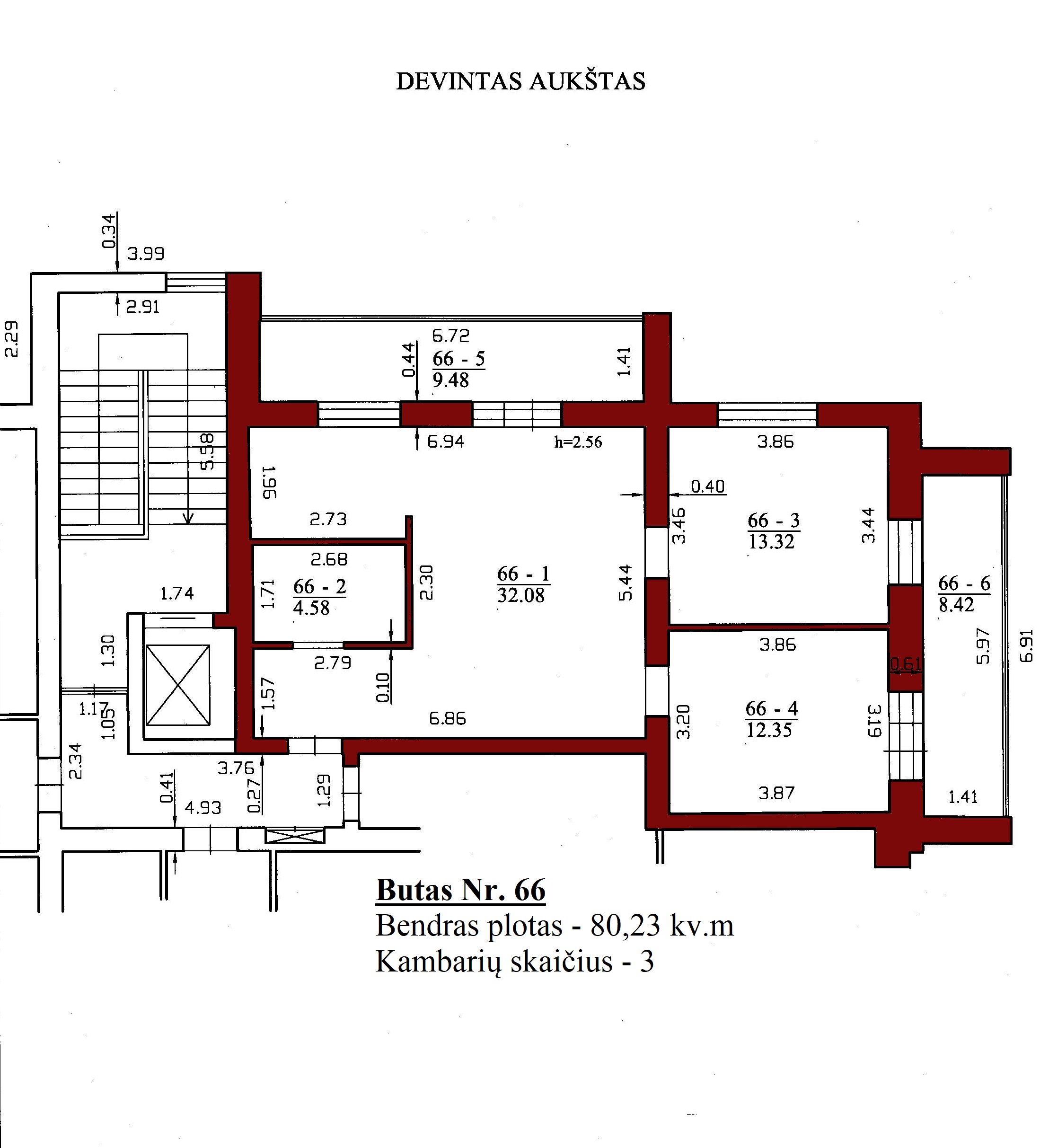 3k butas - Leičių g. 19-66
