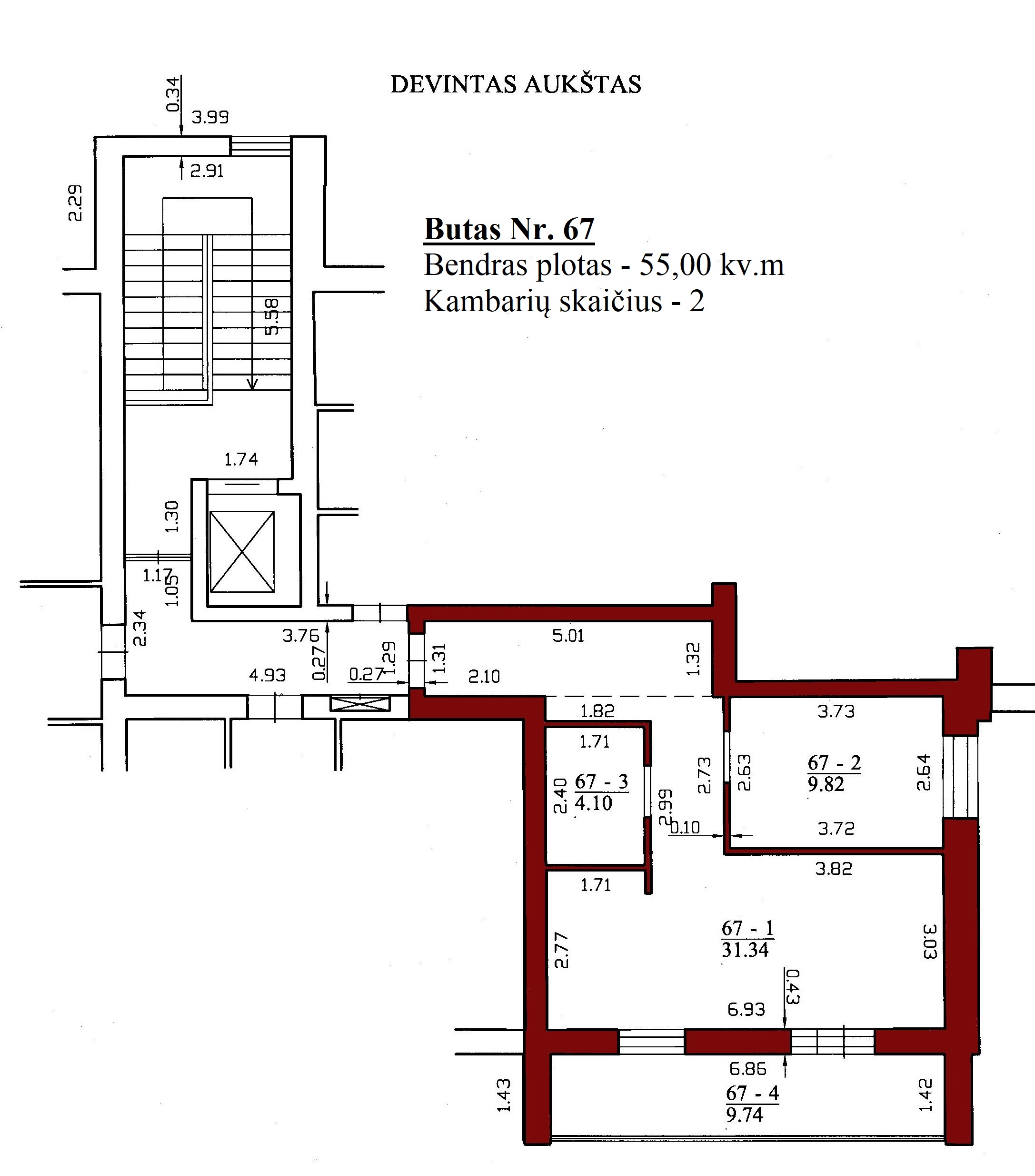 2k butas - Leičių g. 19-67