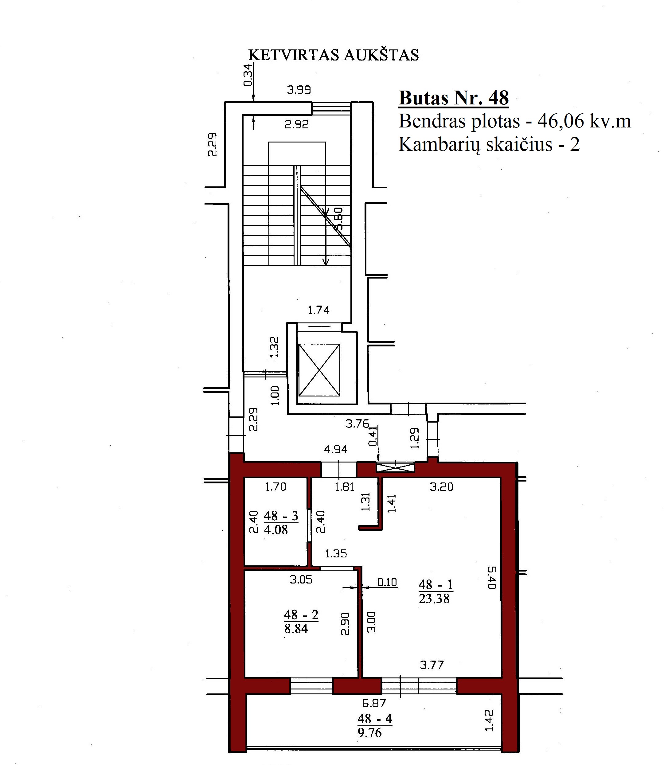 2k butas - Leičių g. 19-48