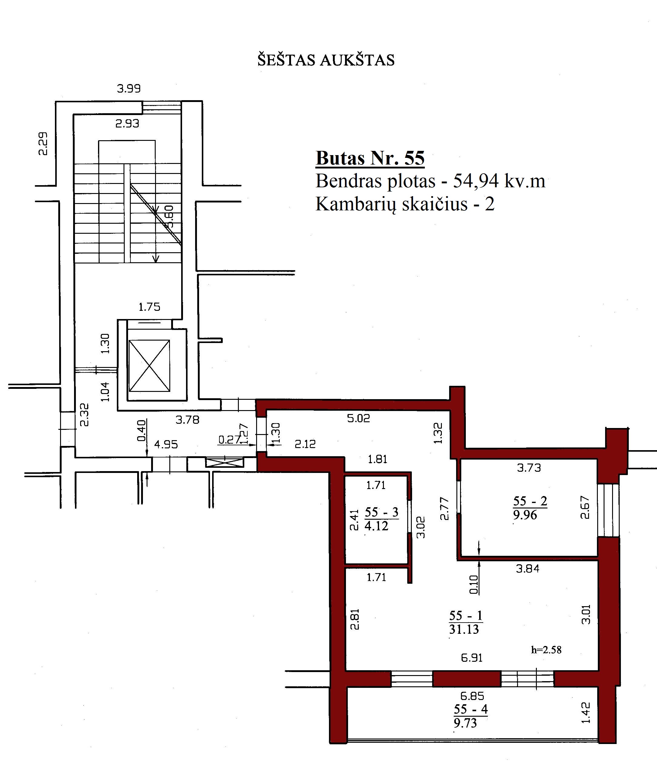 2k butas - Leičių g. 19-55