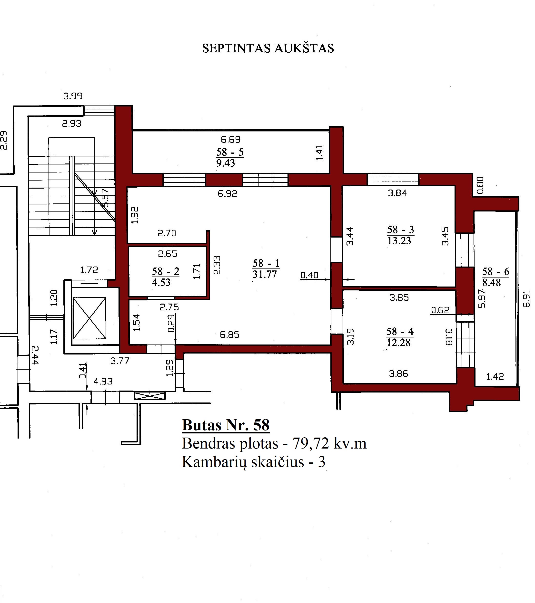 3k butas - Leičių g. 19-58