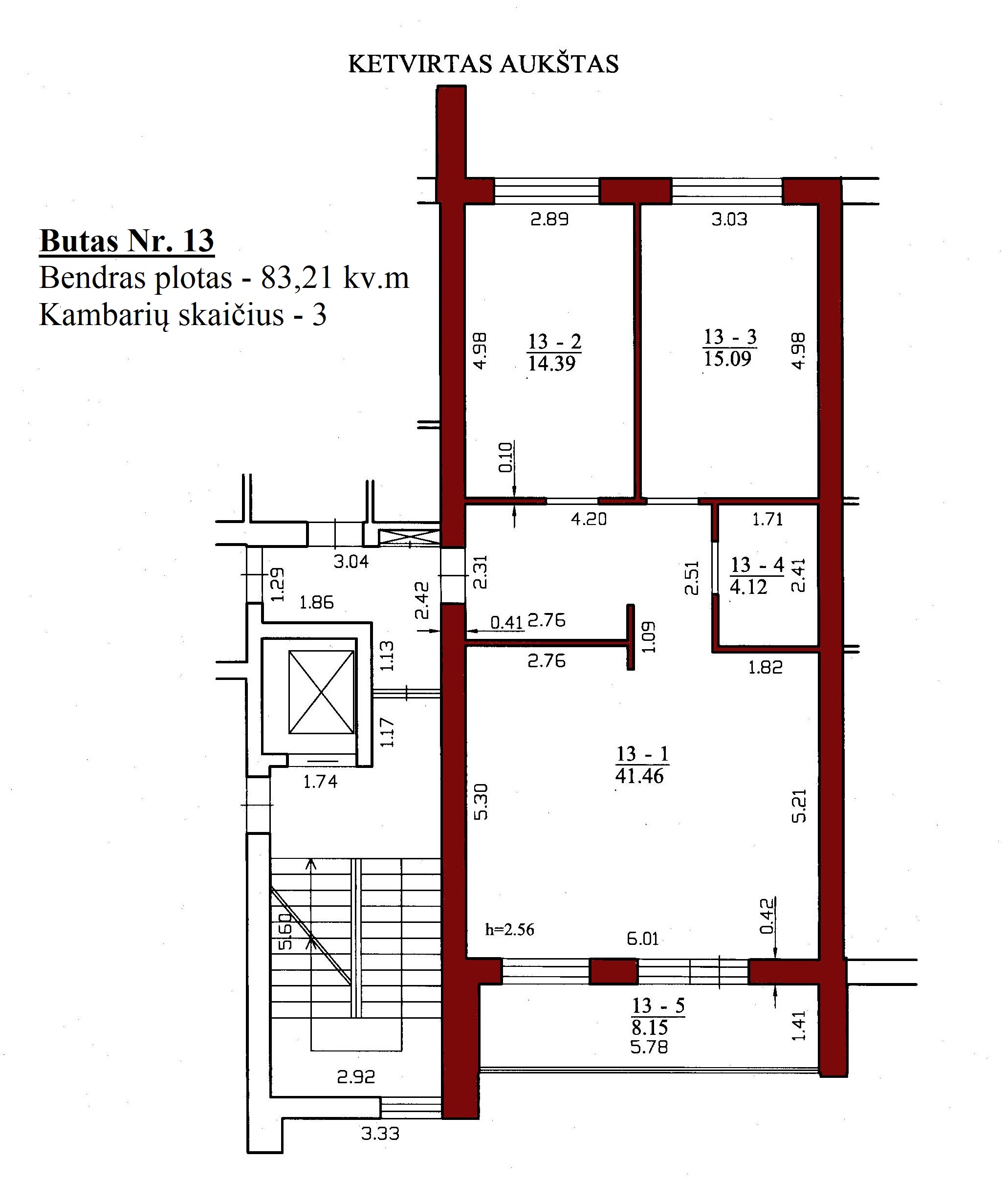 3k butas - Leičių g. 19-13