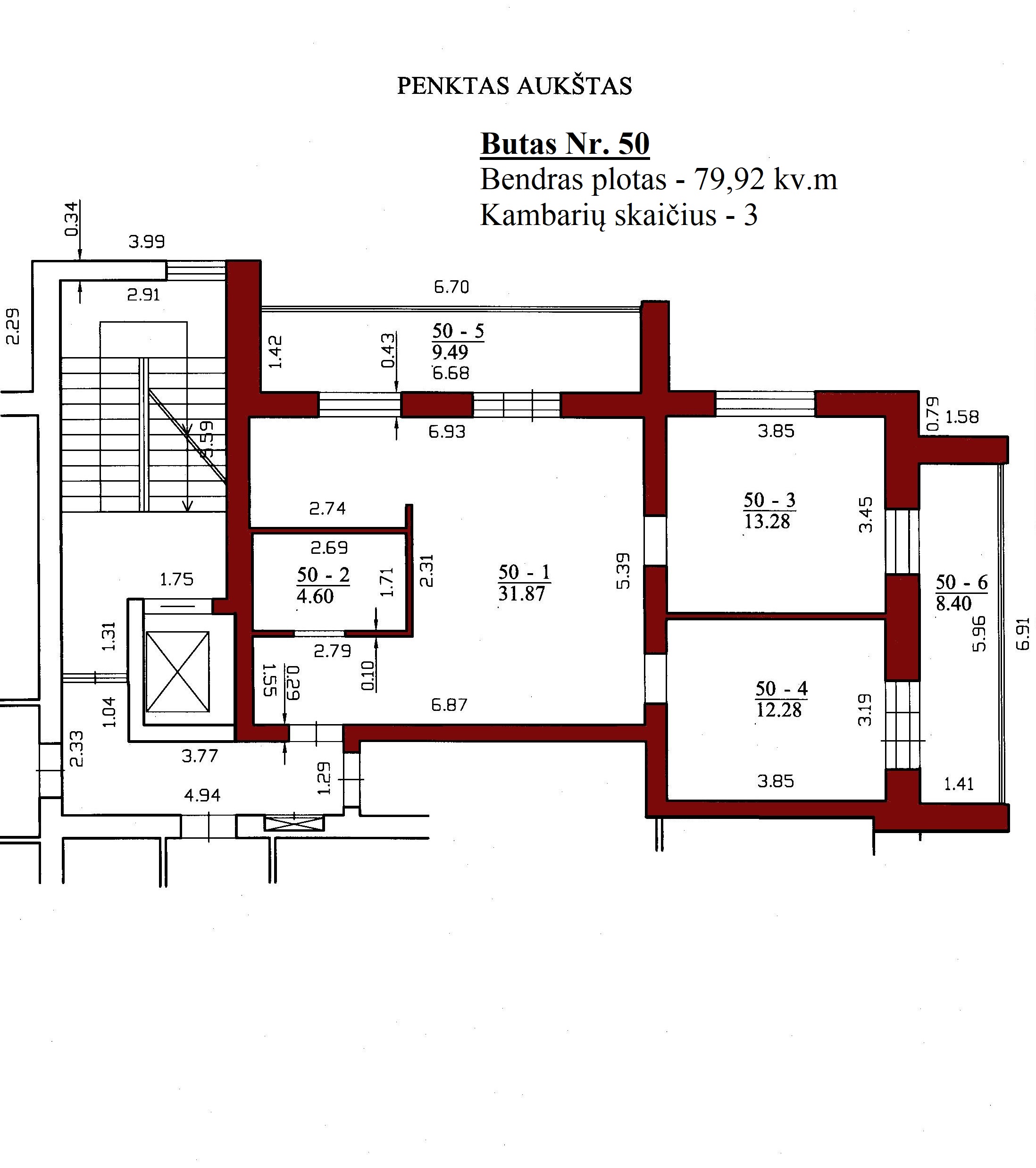 3k butas - Leičių g. 19-50