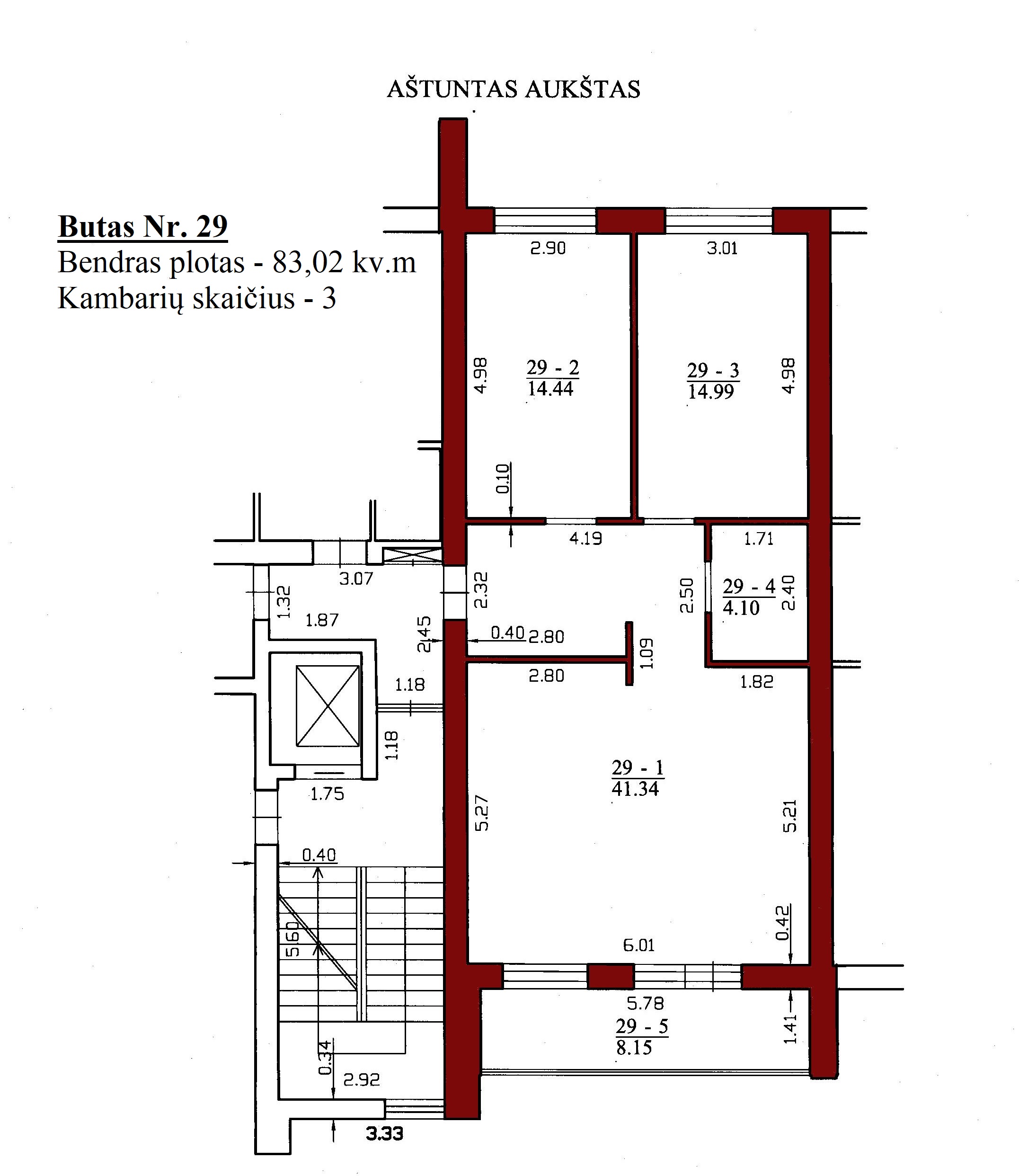 3k butas - Leičių g. 19-29