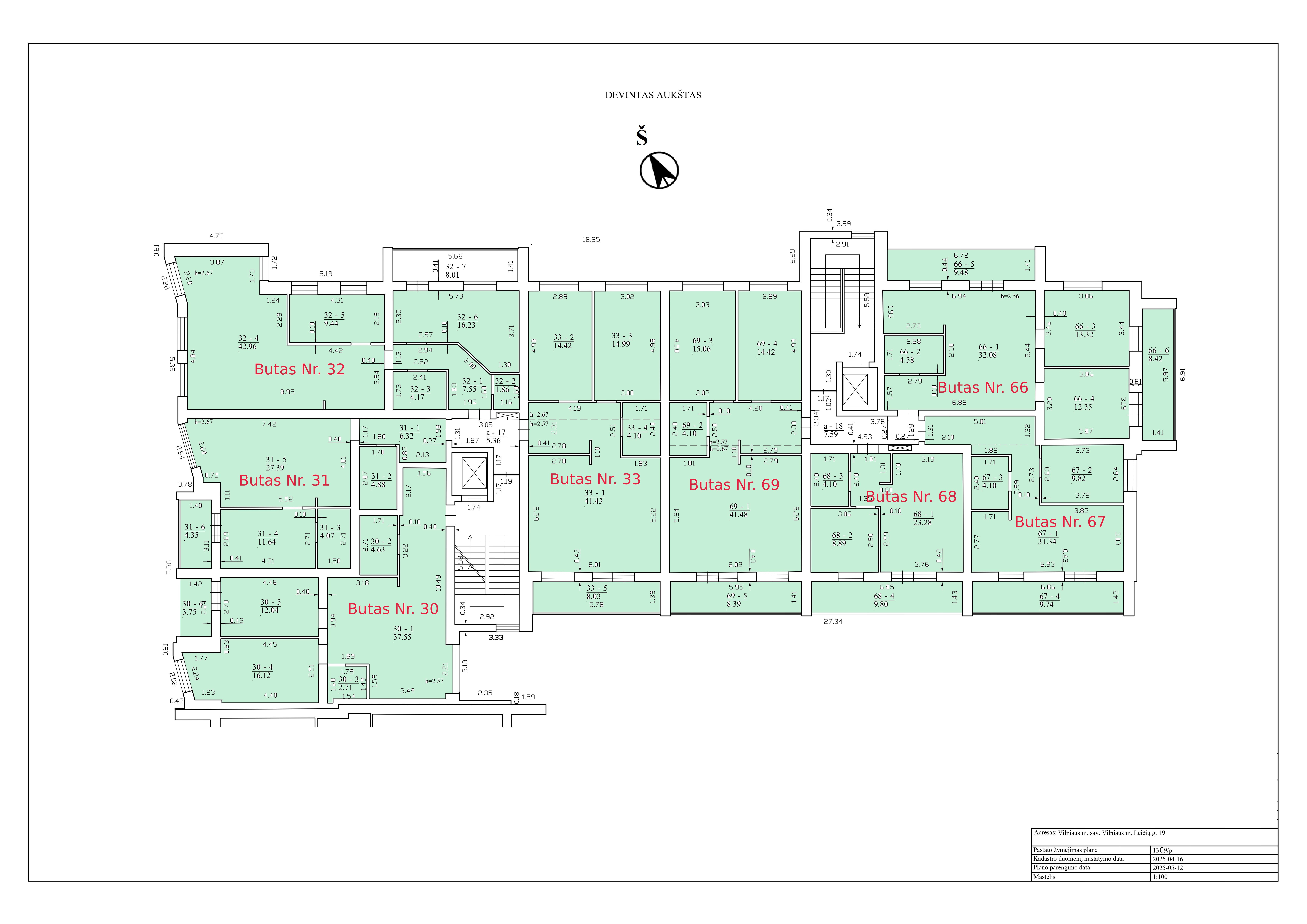 3k butas - Leičių g. 19-66