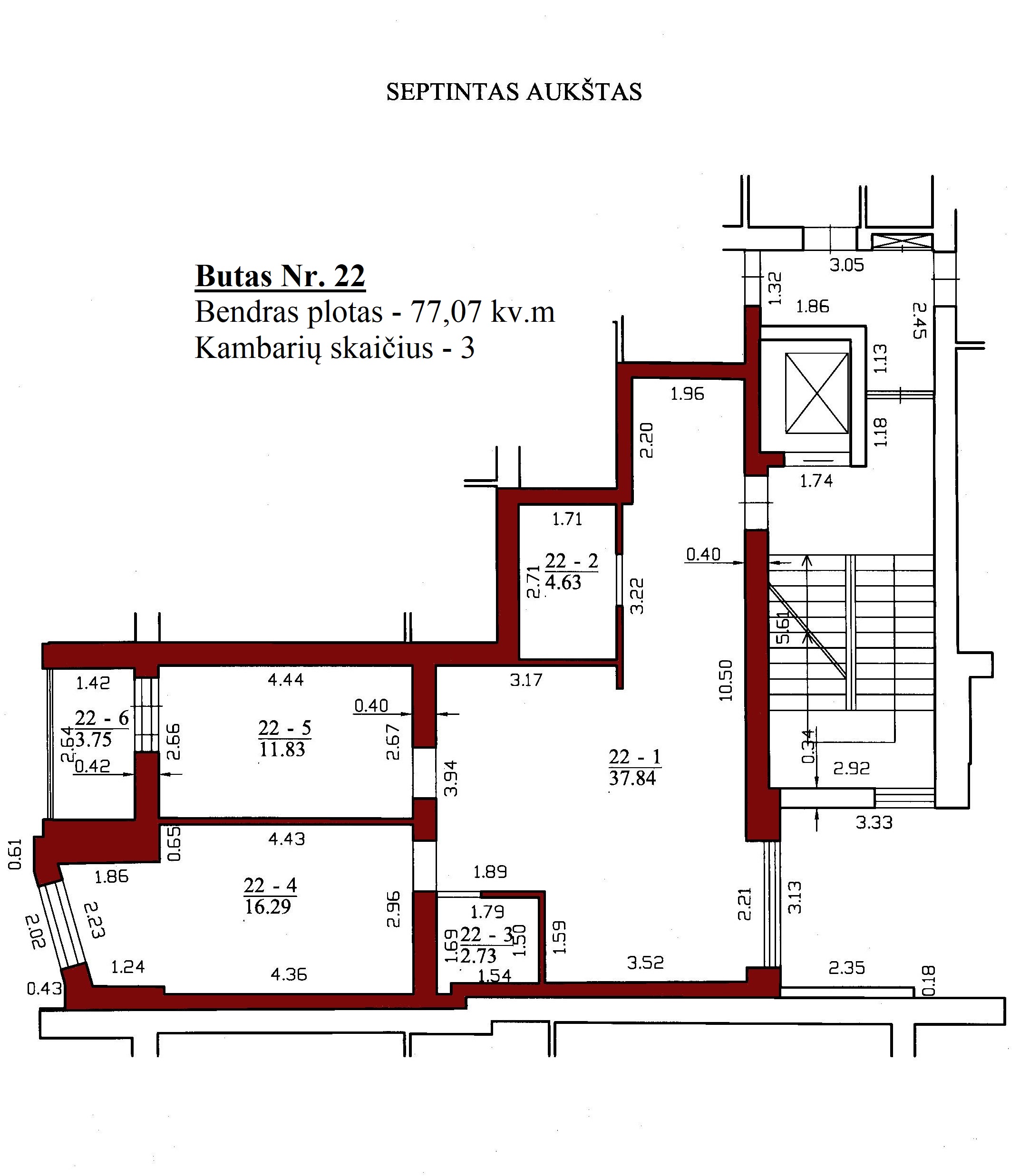 3k butas - Leičių g. 19-22