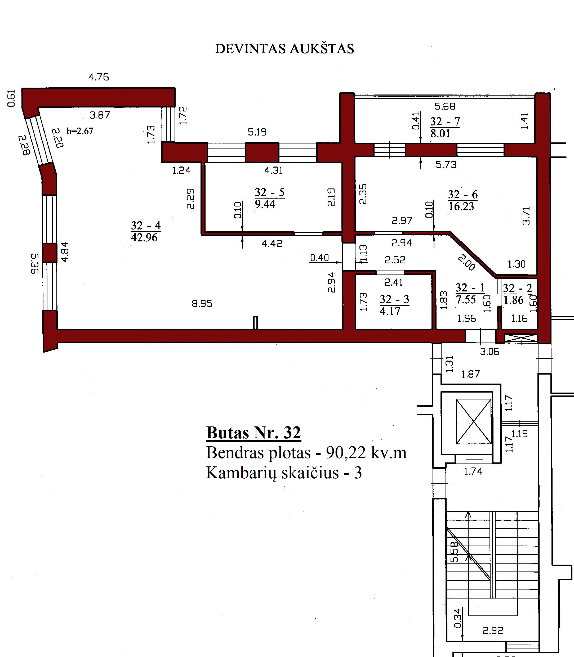 3k butas - Leičių g. 19-32
