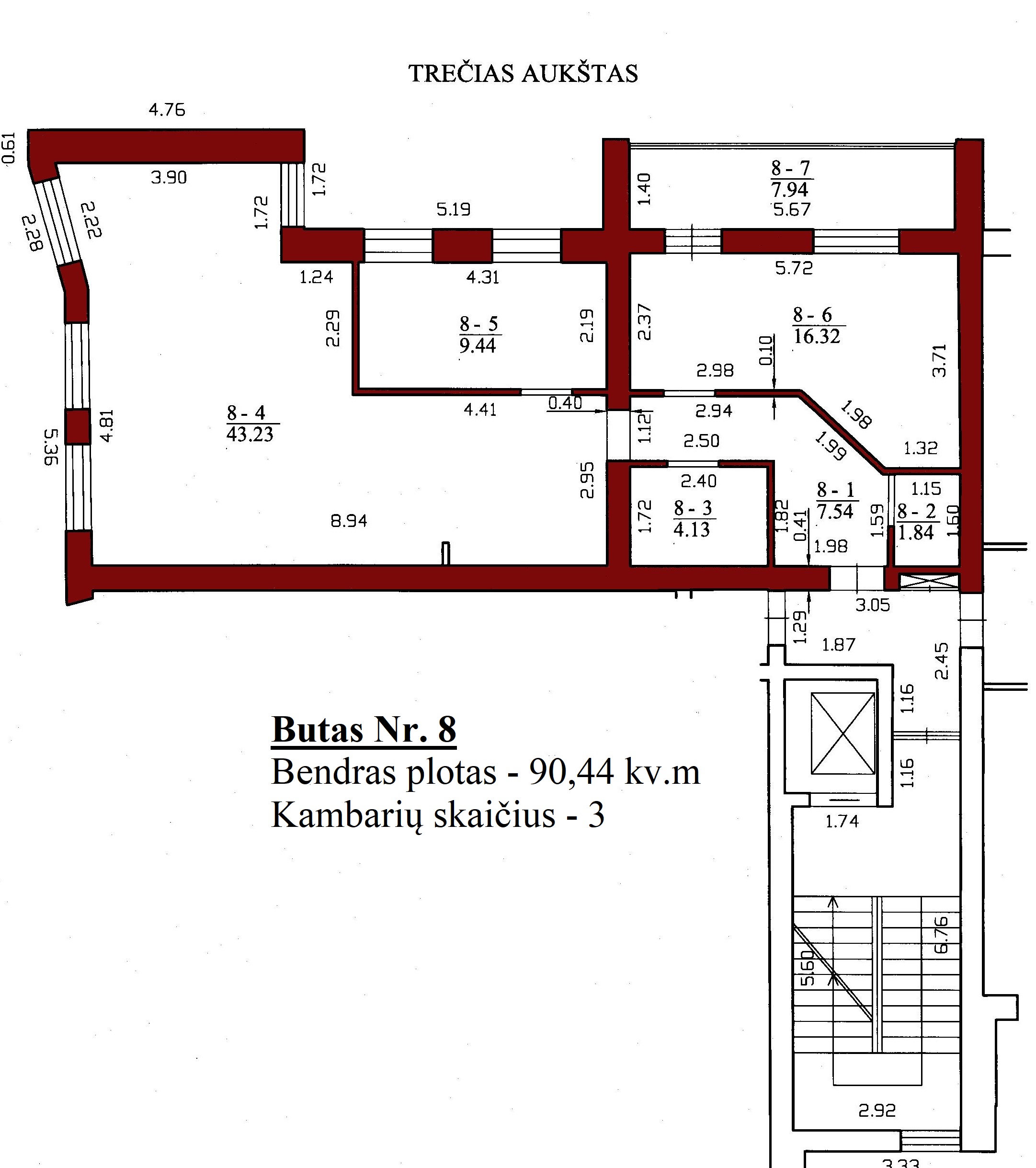 3k butas - Leičių g. 19-8