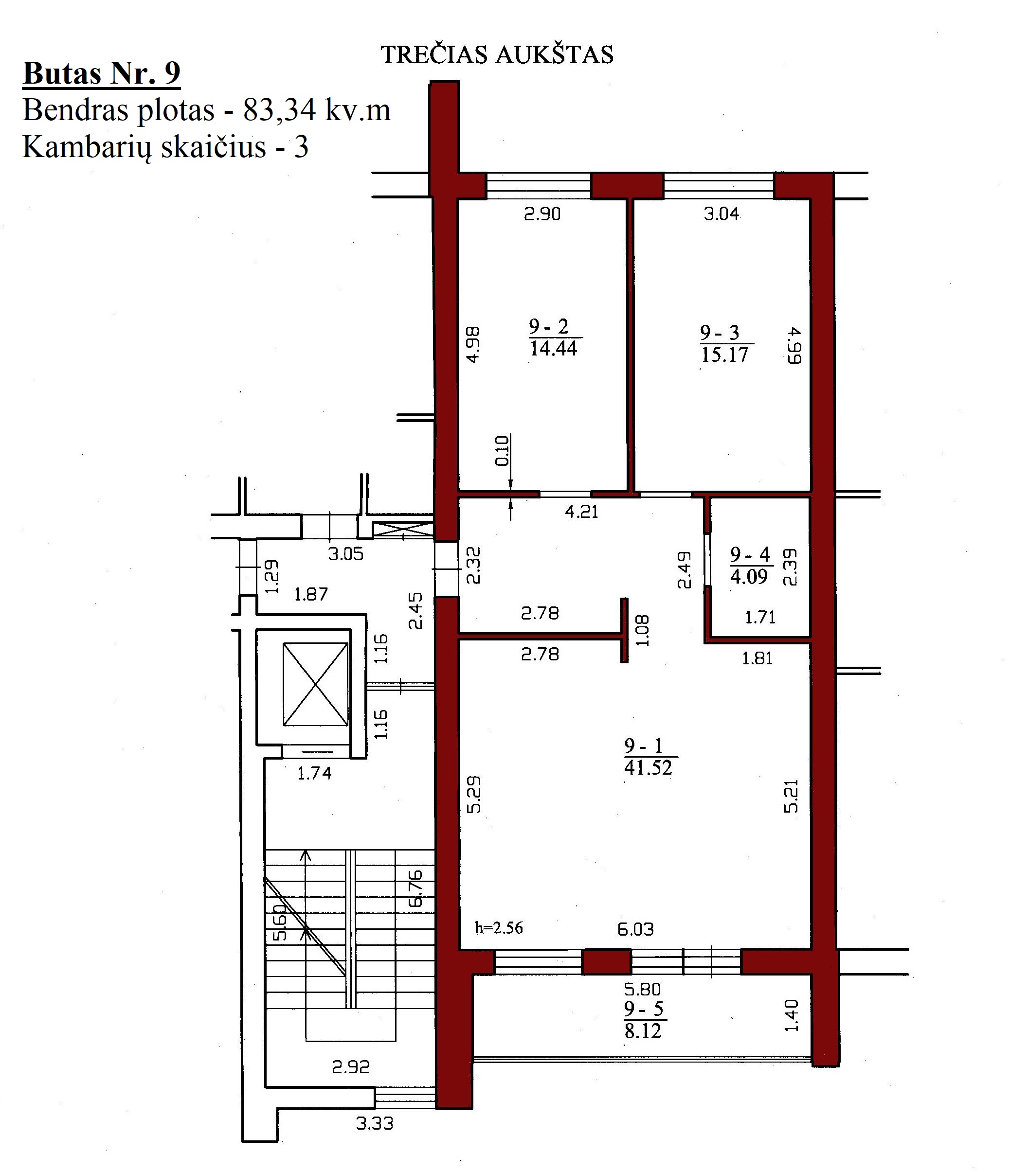 3k butas - Leičių g. 19-9