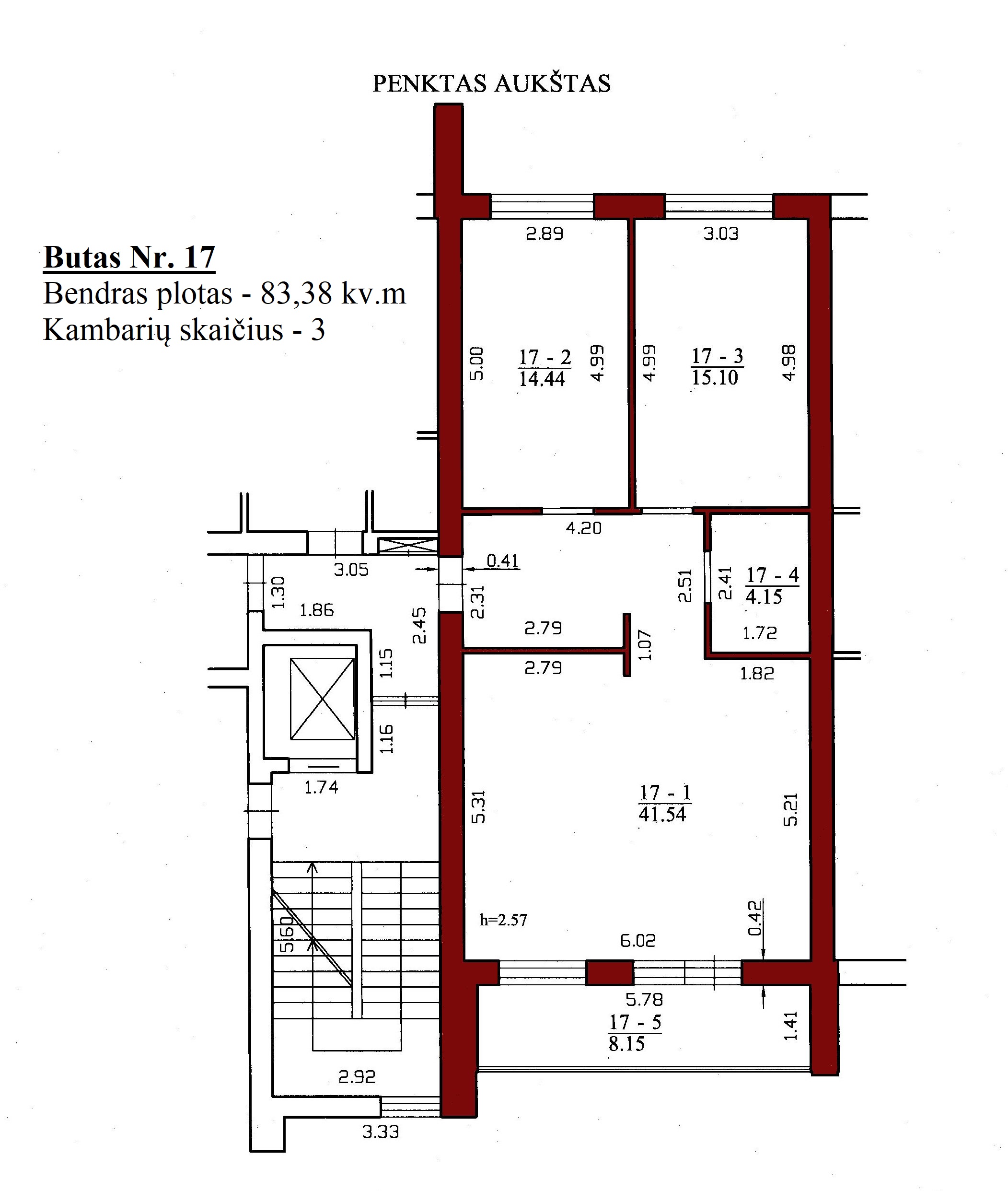 3k butas - Leičių g. 19-17