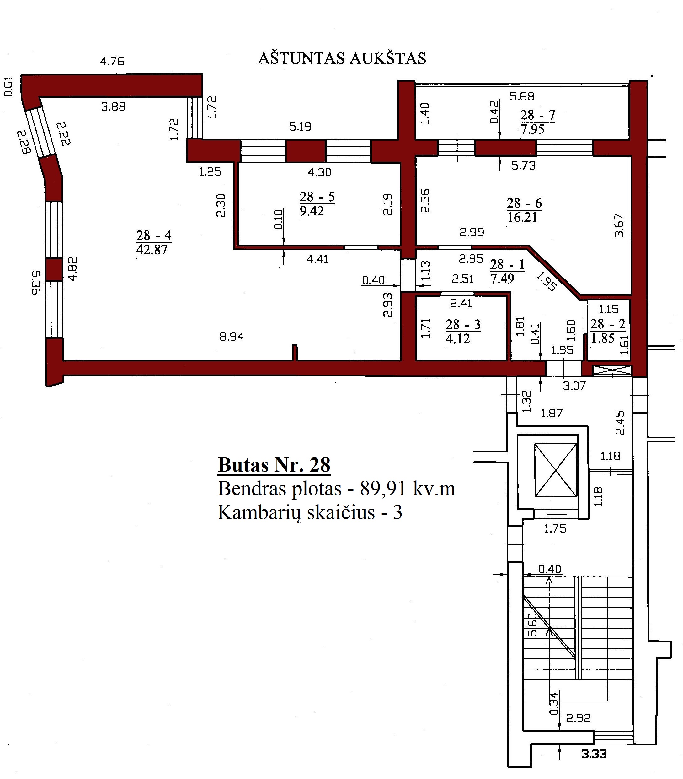 3k butas - Leičių g. 19-28