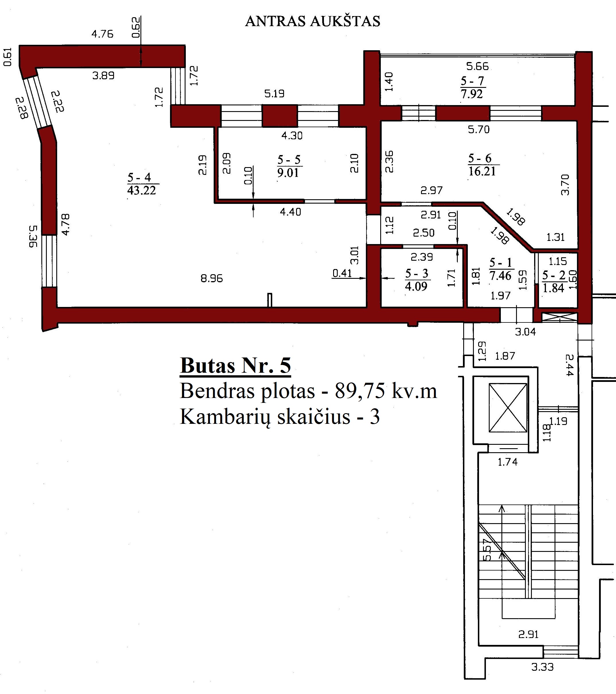 3k butas - Leičių g. 19-5