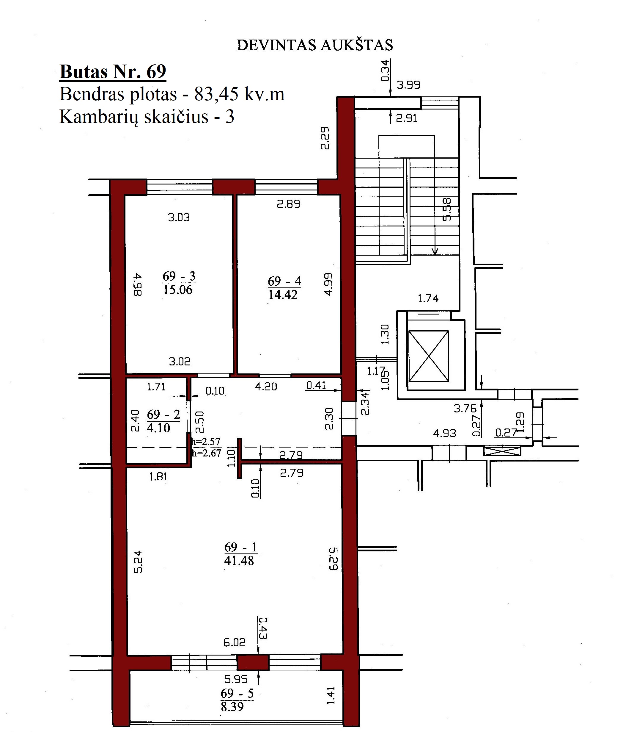 3k butas - Leičių g. 19-69