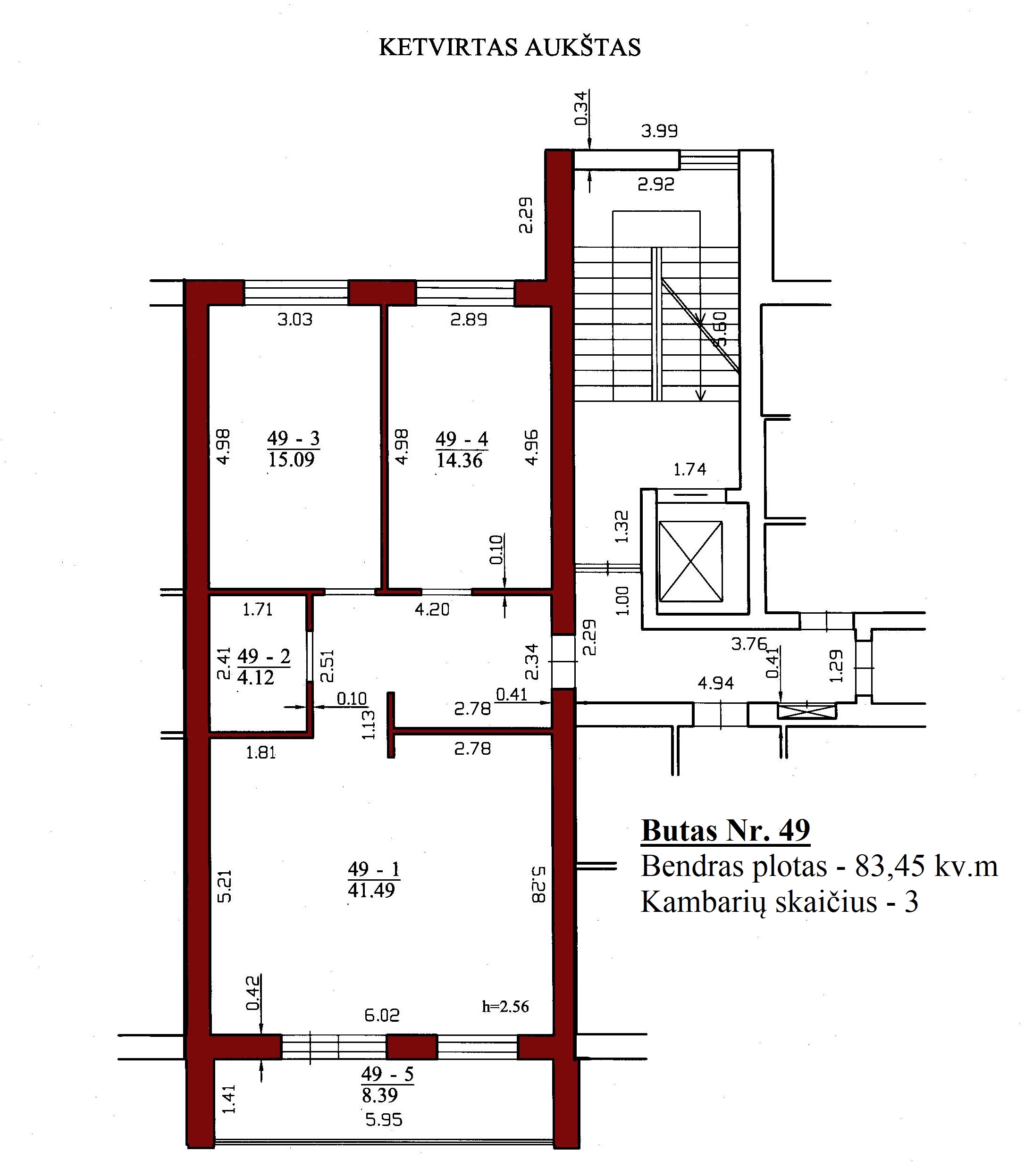 3k butas - Leičių g. 19-49