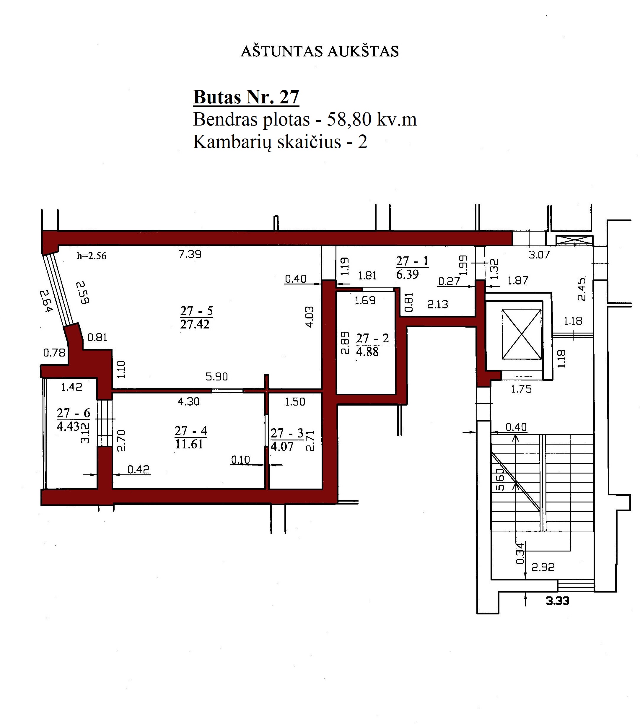 2k butas - Leičių g. 19-27