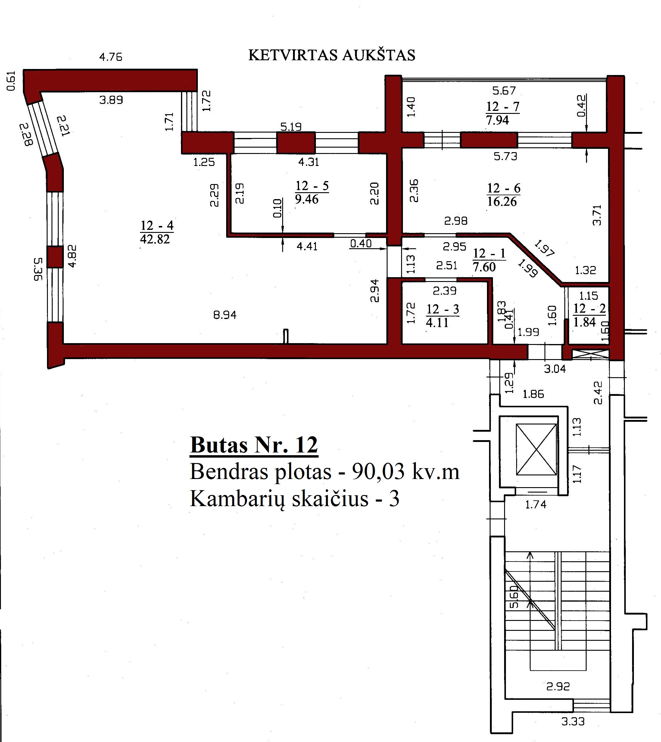 3k butas - Leičių g. 19-12