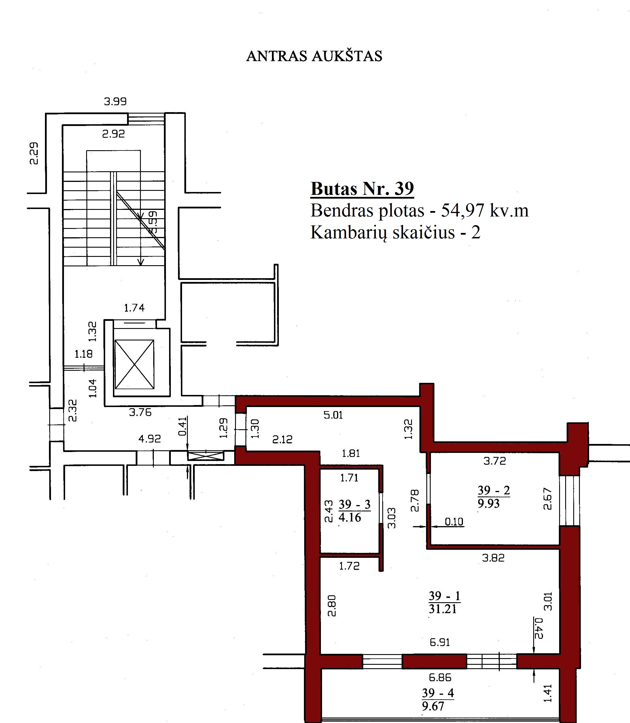 2k butas - Leičių g. 19-39