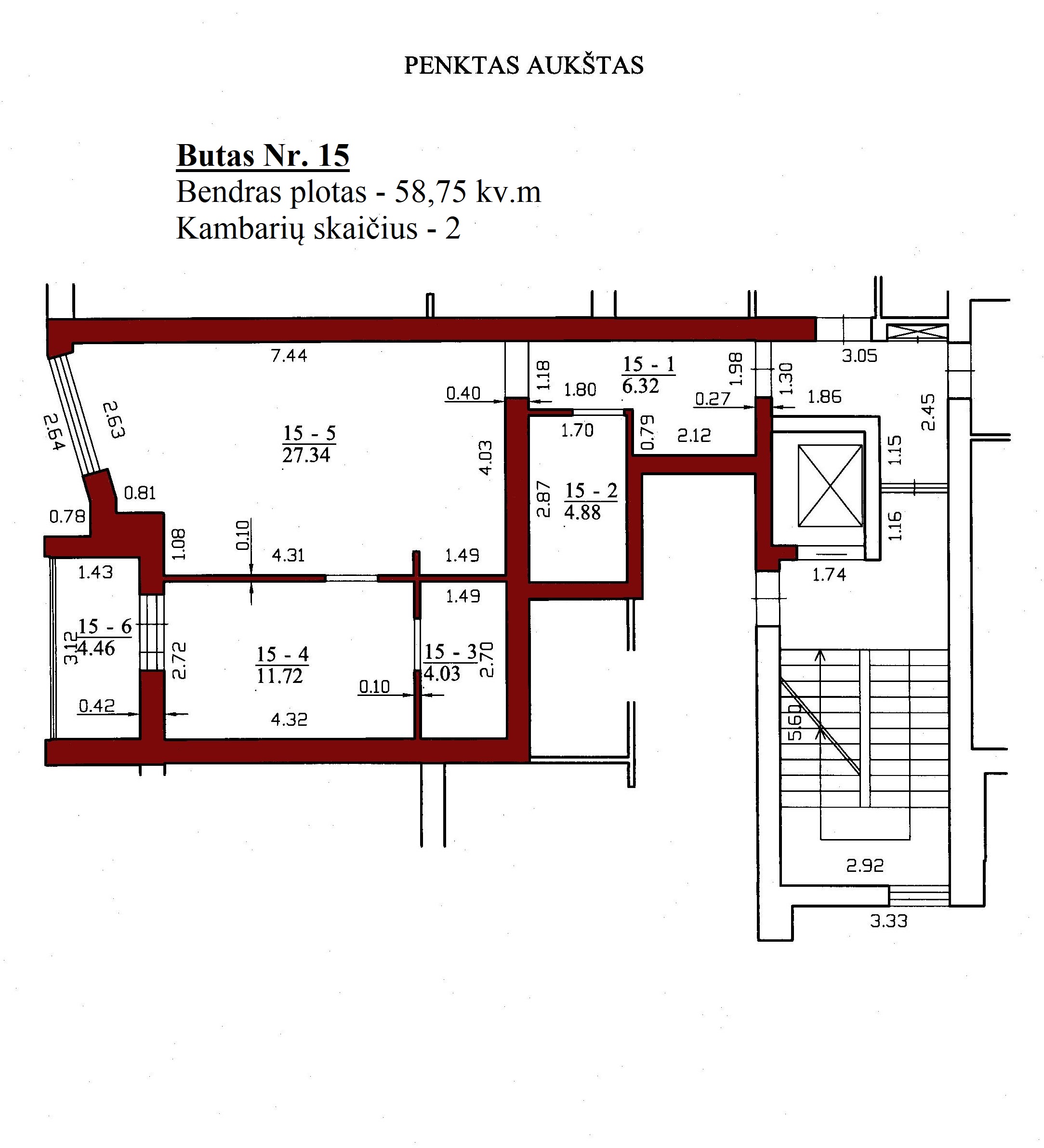 2k butas - Leičių g. 19-15